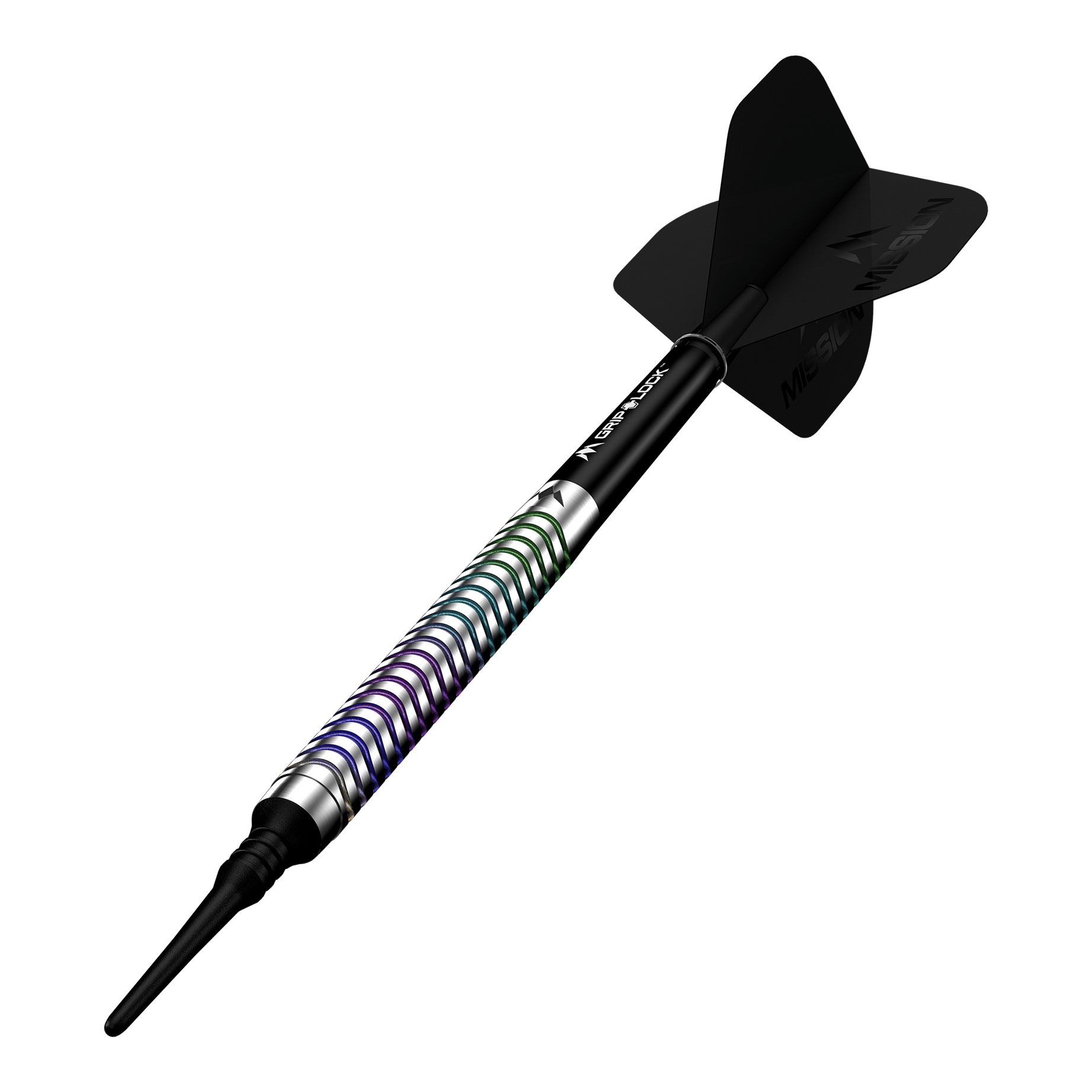 Lotki miękkie Mission Mirage - 20g Mission Mirage Softdarts - 20g wird hier gezeigt. Das Bild zeigt die Softdarts aus nächster Nähe.