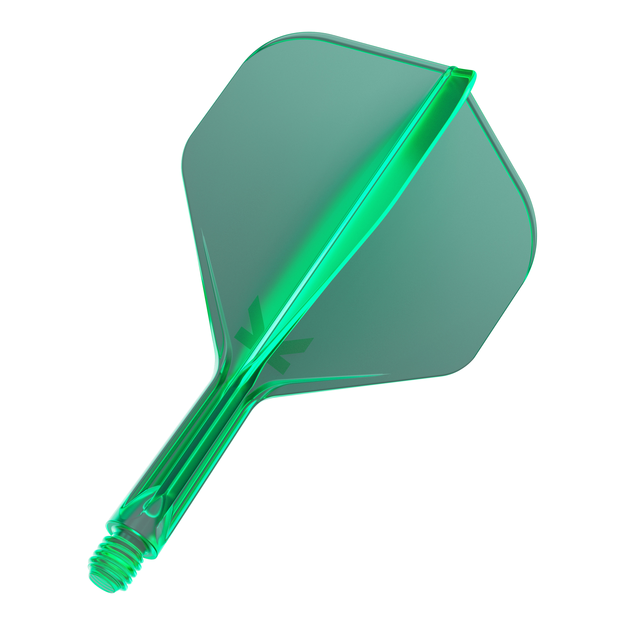 System lotu Target K-Flex No2 Standard – zielony Mehrere Dart-Flights mit durchgehender Oberfläche und gleichförmiger Form liegen nebeneinander. Die Anordnung ist ordentlich.