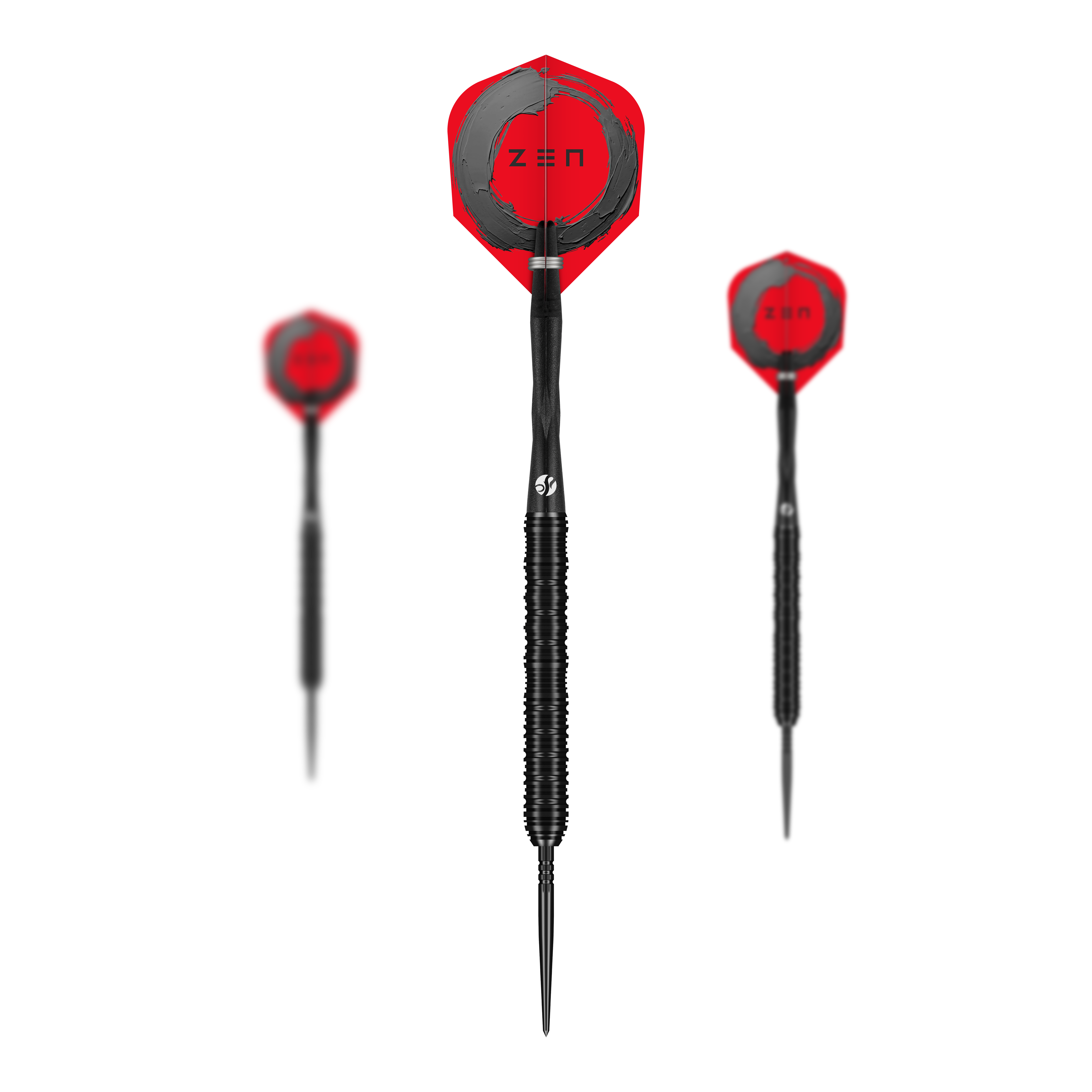 Lotki stalowe Shot ZEN Straight Turbo Point - 23 g Zu sehen ist ein Set der Shot ZEN Straight Turbo Point Steeldarts in 23g. Dieses Darts-Set eignet sich perfekt für anspruchsvolle Dartspieler.