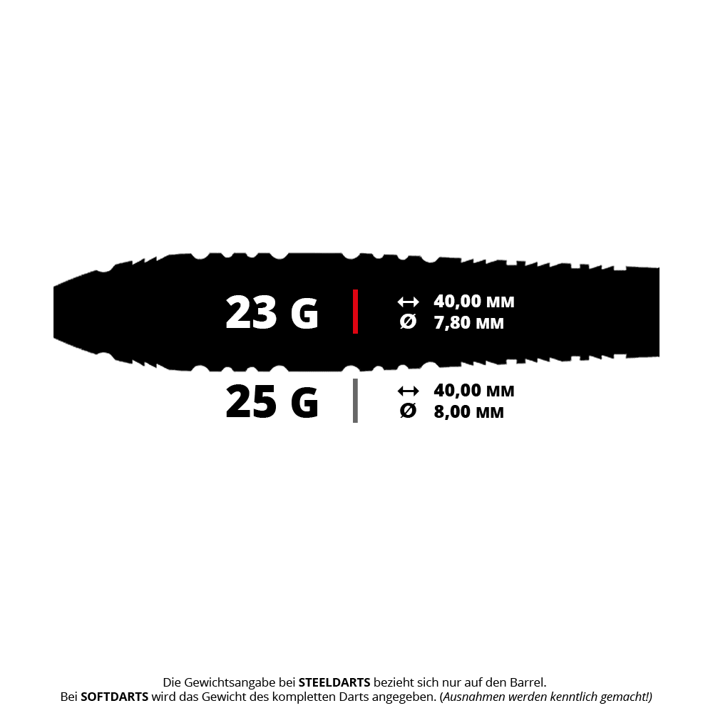 Stalowe lotki Caliburn Rix EZ-EVO R3 Das Bild zeigt einen Steeldart mit dem Namen CB2473 Caliburn Rix EZ-EVO R3 in 23 Gramm. Der Dart ist silberfarben und detailliert gearbeitet.