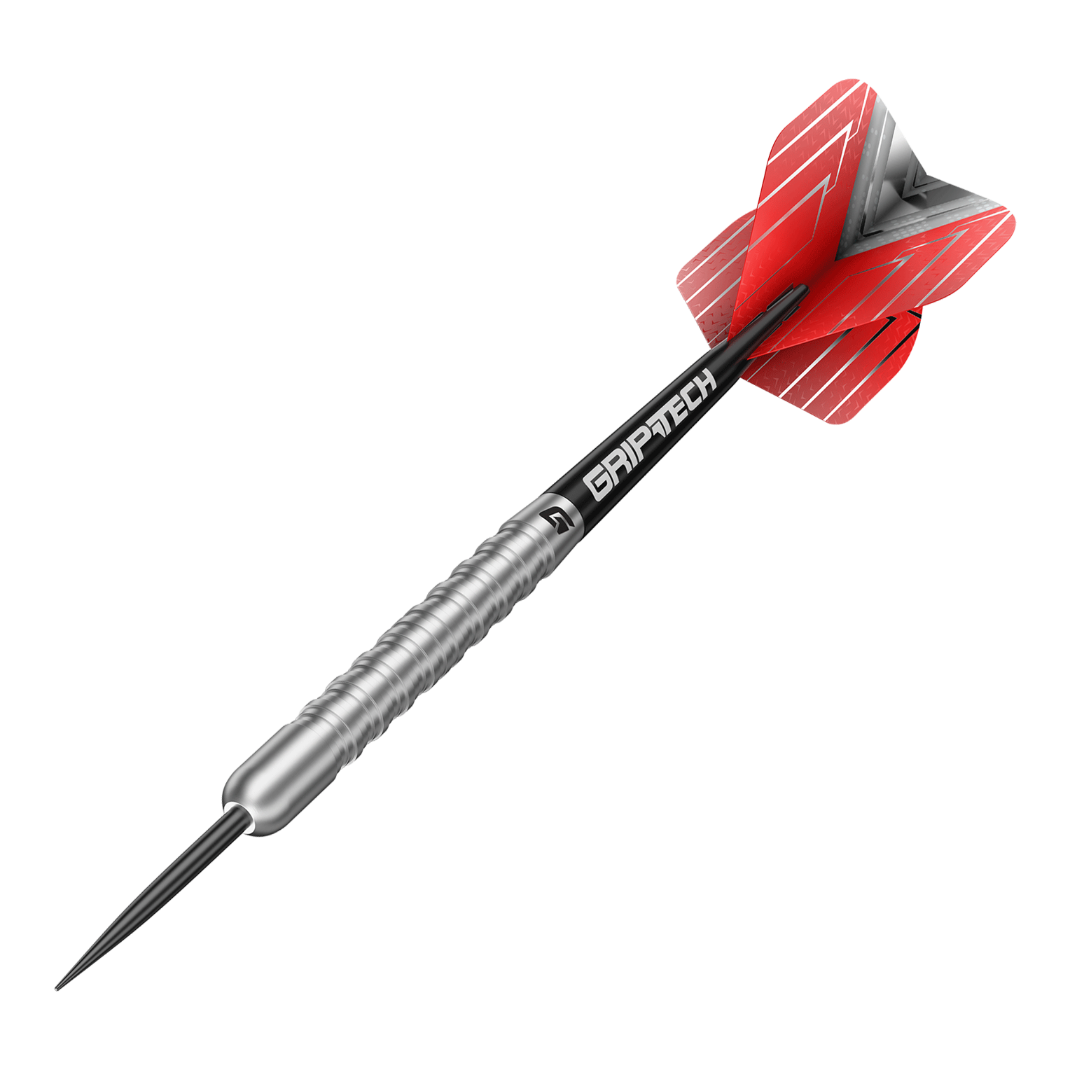 Hier sehen Sie die GOAT Podium Silver Steeldarts. Diese silbernen Steeldarts überzeugen durch ihr elegantes Aussehen.