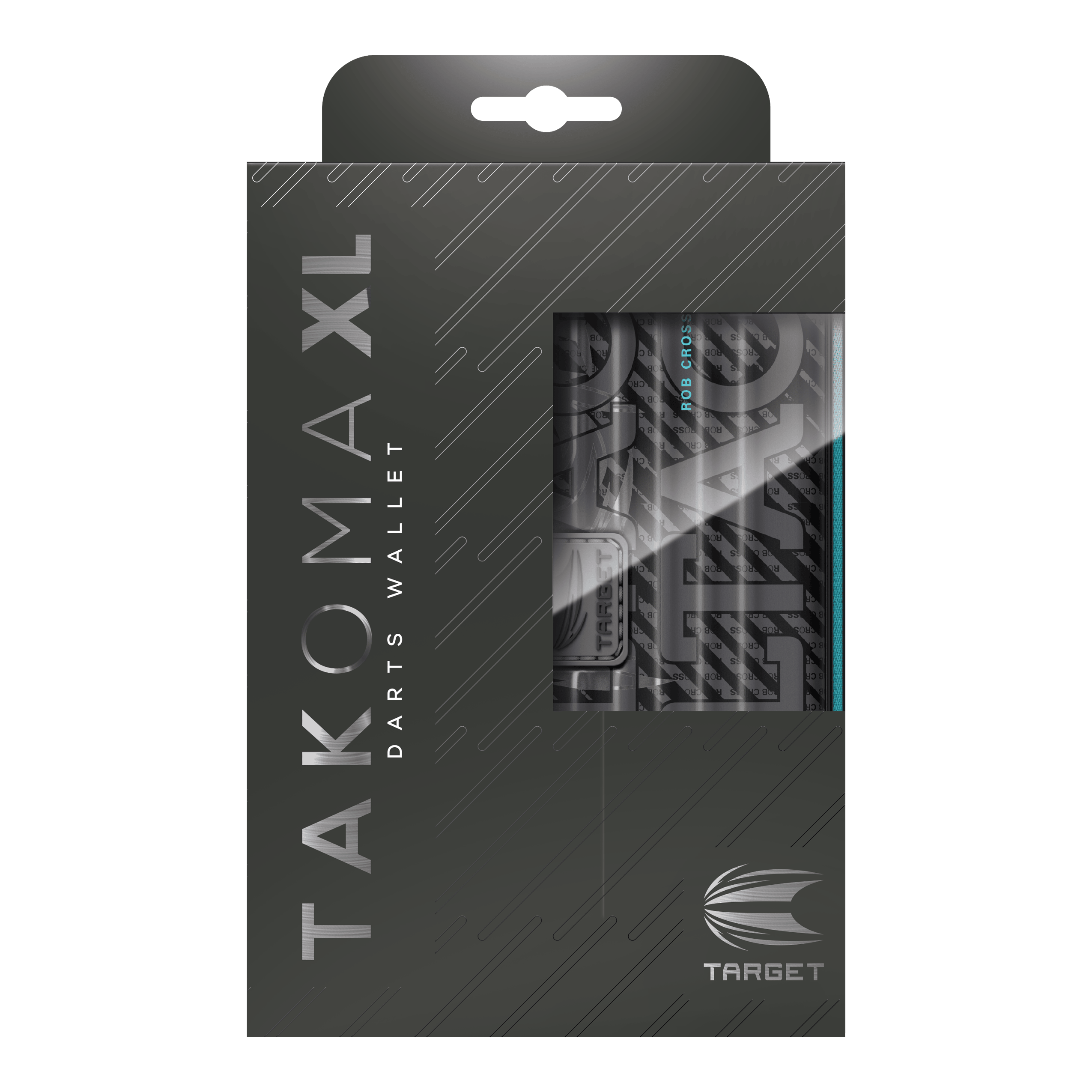 Etui na lotki Takoma XL Ghost Series Rob Cross Das Foto zeigt das Takoma XL Ghost Series Rob Cross Dartcase. Es ist ein robustes Etui für Dartspieler.