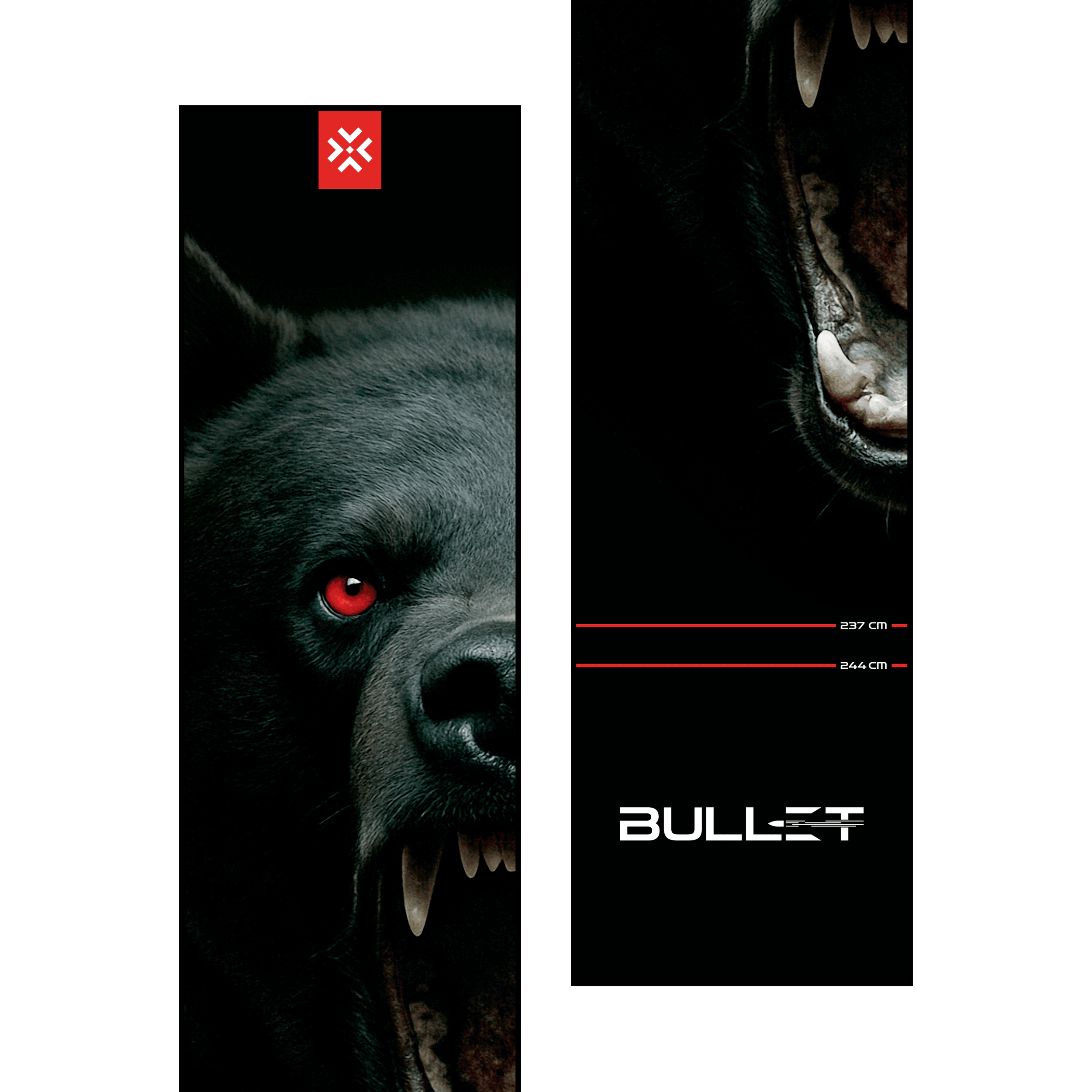 Mata do rzutek Bullet Shred Die Bullet Shred Dartmatte ist auf dem Bild abgebildet. Diese Dartmatte schützt den Boden und markiert den Wurfbereich beim Dartspielen.