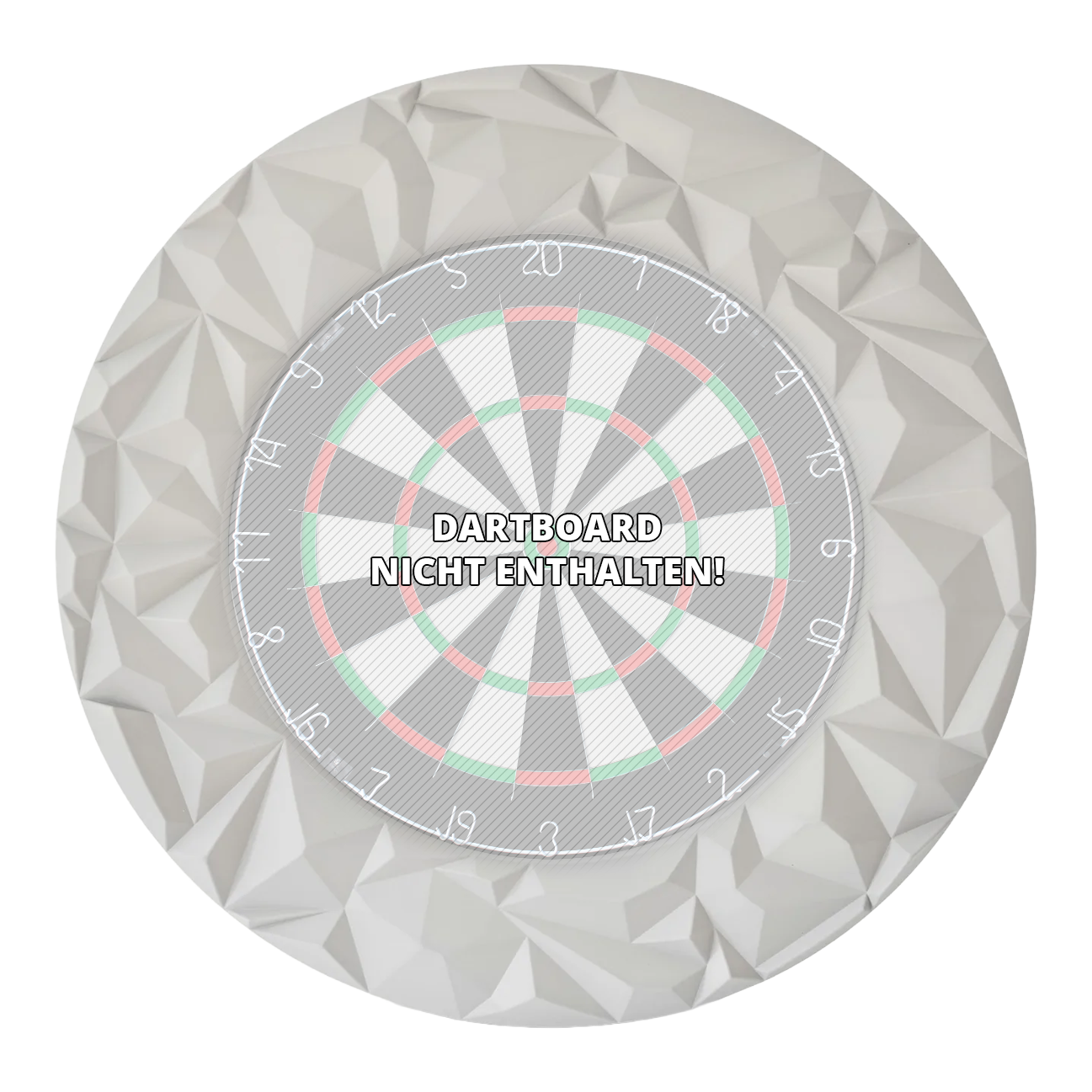 Precyzyjna tarcza do darta 180 3D Subterra Surround - Nordic Grey Das Foto zeigt das Precise 180 3D Dartboard Surround Subterra in Nordic Grey. Es handelt sich um ein hochwertiges Zubehör für Dartboards, das Schutz und Stil vereint.
