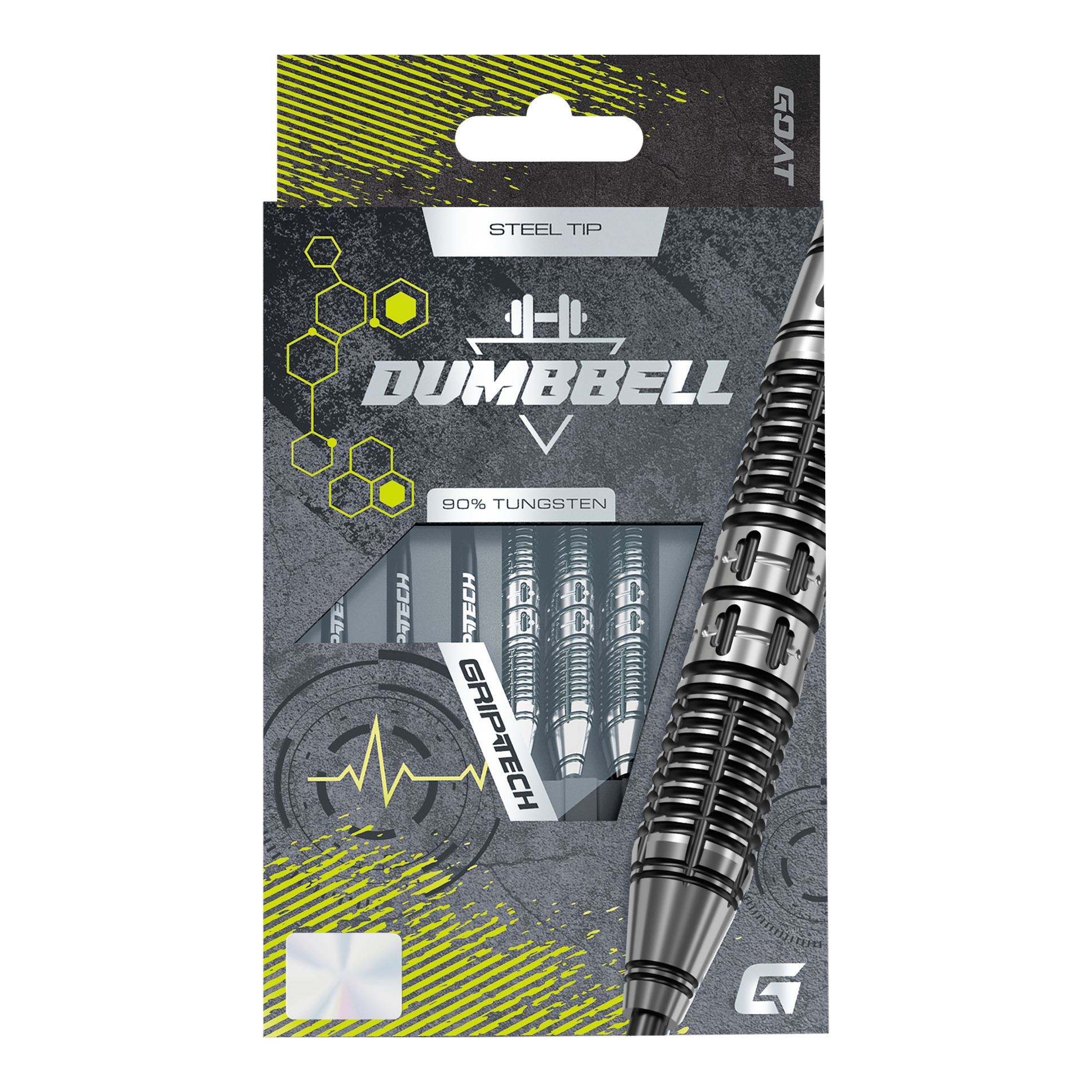 Stalowe lotki GOAT Dumbbell Hier sieht man die GOAT Dumbbell Steeldarts. Die Steeldarts besitzen ein unverwechselbares Aussehen.