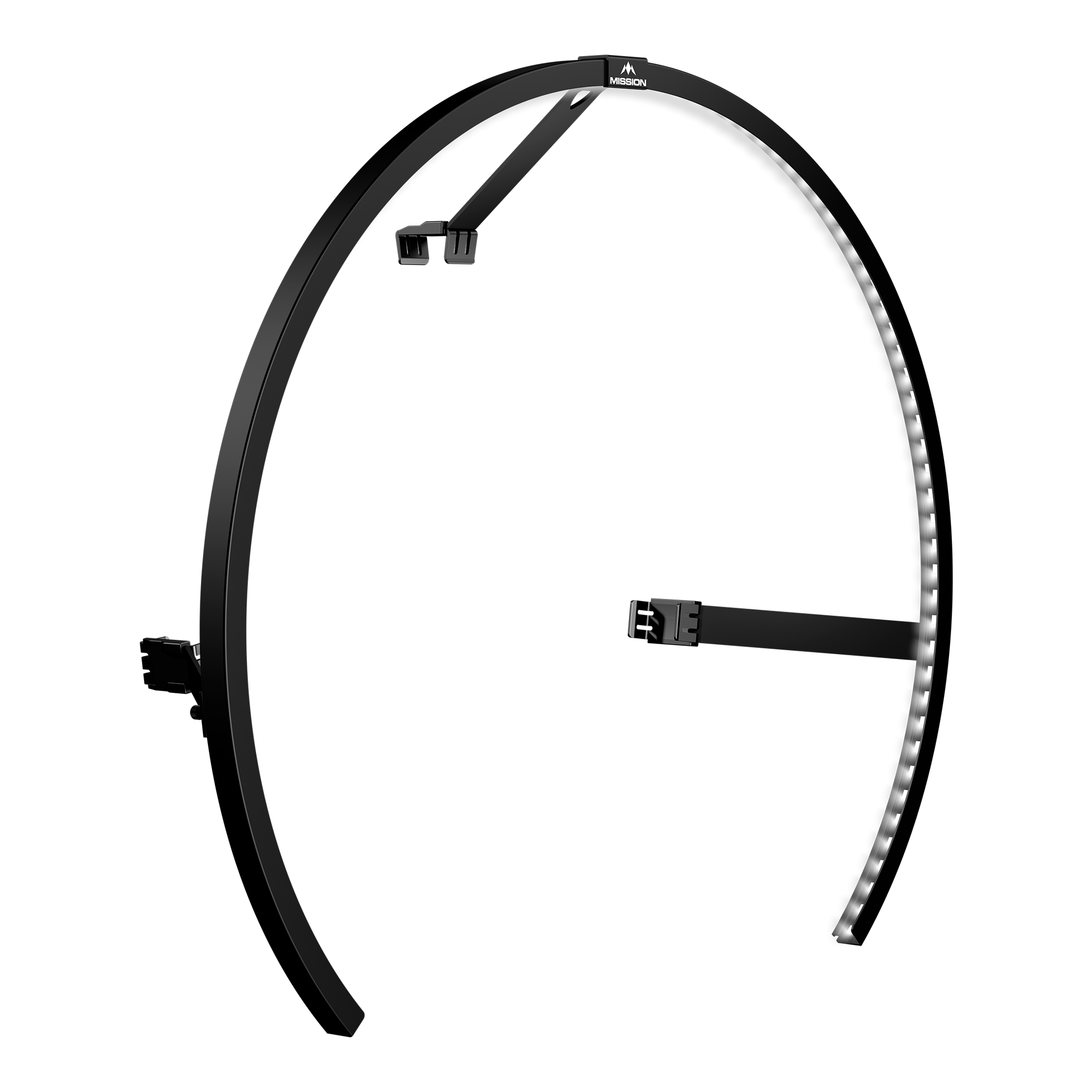 Mission Torus 270 LED Dartboard Beleuchtung - Schwarz. Diese schwarze LED-Beleuchtung sorgt für optimale Sicht beim Dartspielen.