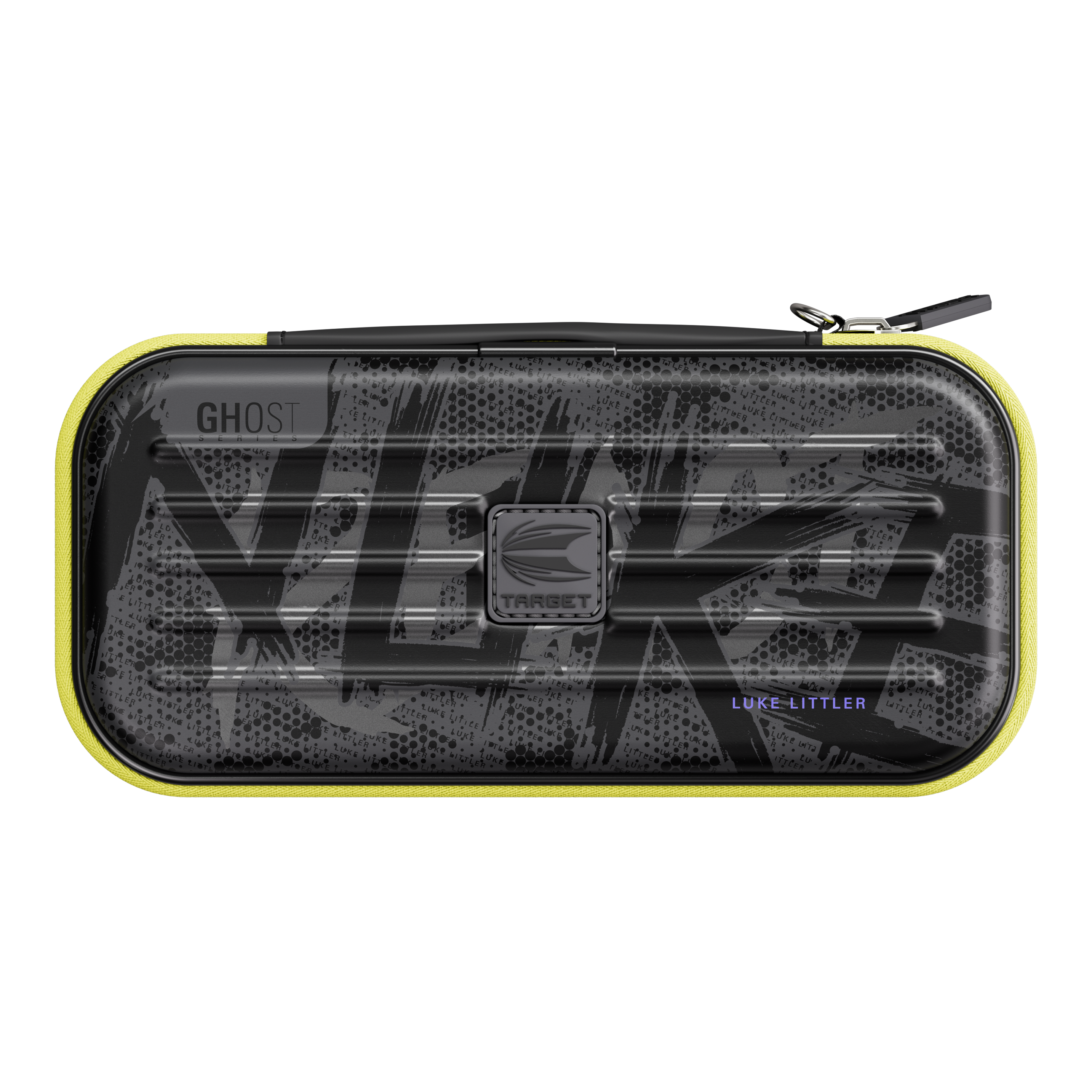 Abgebildet ist das Takoma Ghost Series Luke Littler Dartcase. Das stilvolle Dartcase bietet Platz für Dartpfeile und Zubehör.