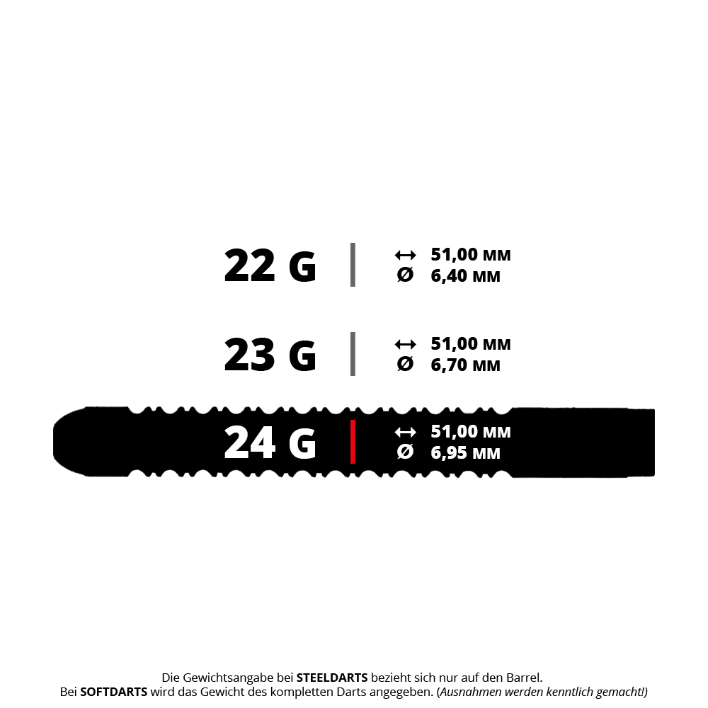 McDart Super Grip Steeldarts