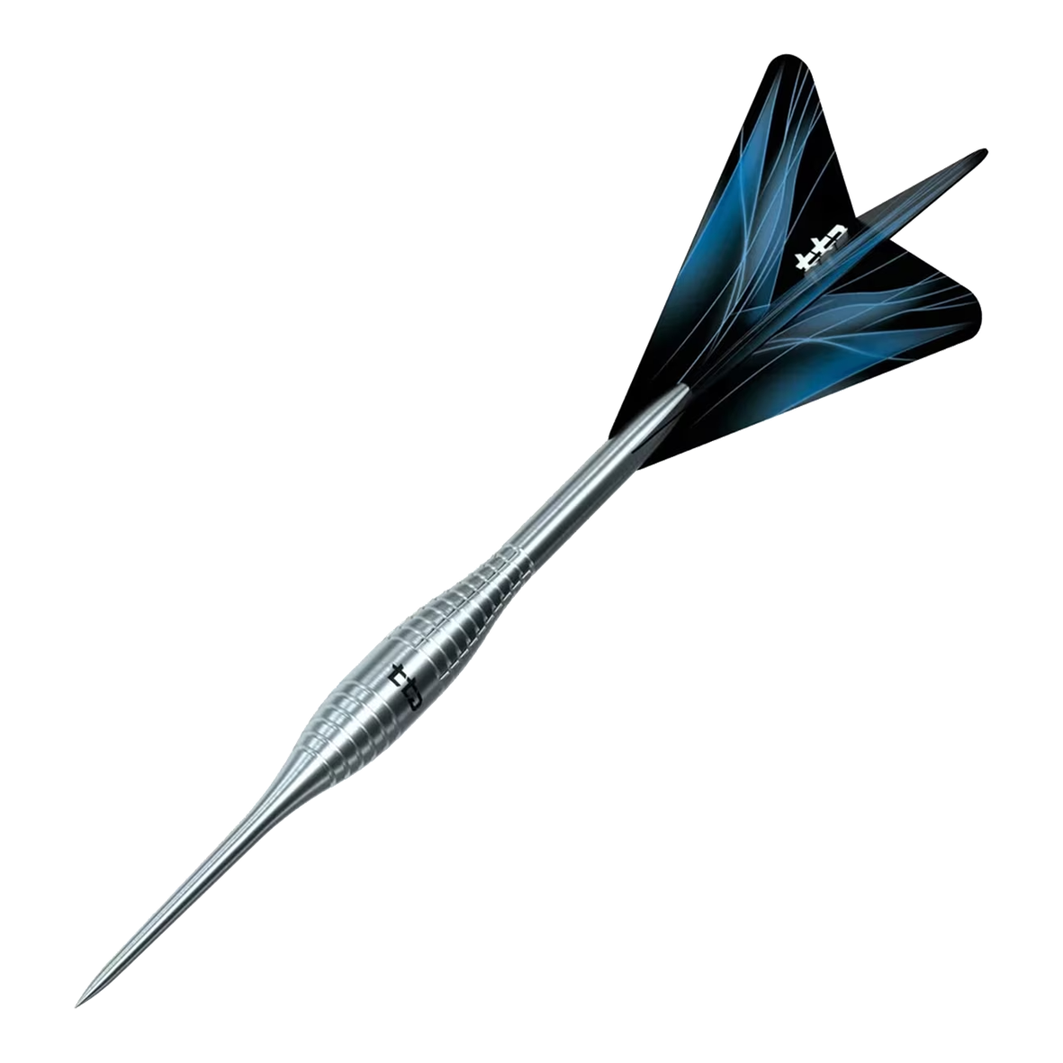 Caliburn TTD Complete Titanium T2 Silver Steeldarts - 6g Dies ist eine weitere Ansicht der Caliburn TTD Complete Titanium T2 Silver Steeldarts - 6g. Die silbernen Steeldarts sind für professionelle Dartspieler geeignet.
