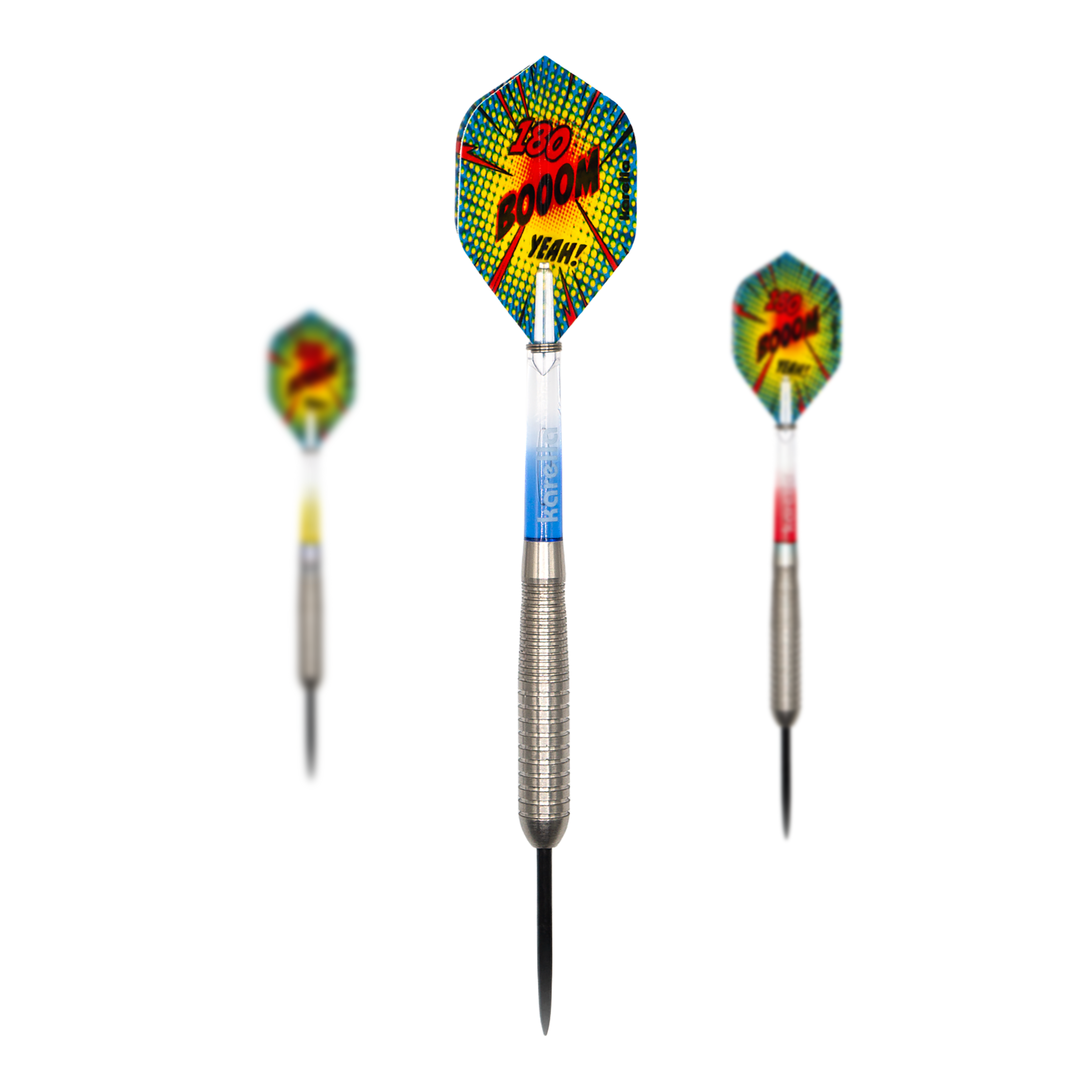 Karella Comic Line CL-4 stalowe lotki - 23g Zu sehen ist ein Set der Karella Comic Line CL-4 Steeldarts - 23g. Das Set eignet sich für Einsteiger und fortgeschrittene Spieler.