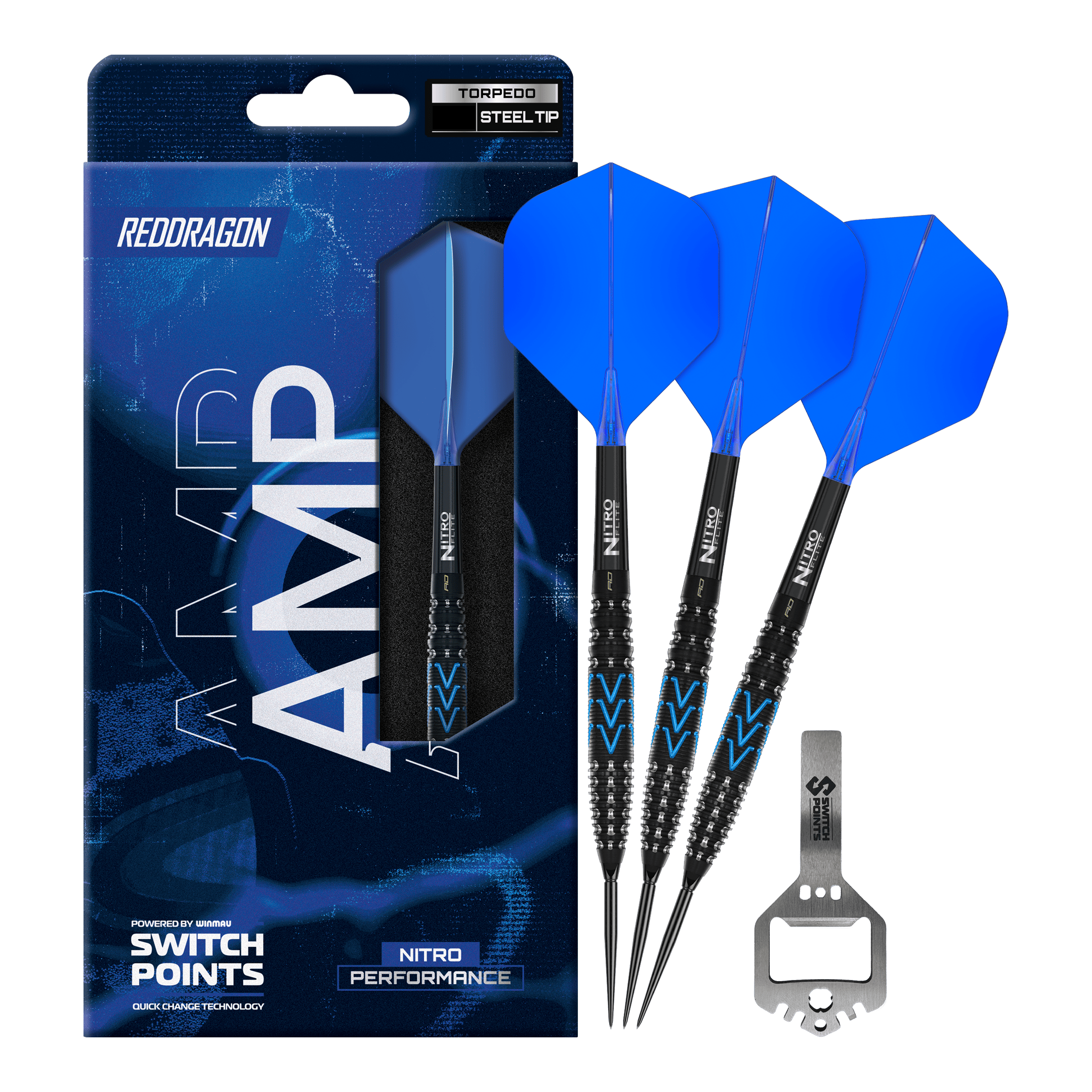 Rzutki stalowe Red Dragon AMP Torpedo Switch Point Auf dem Foto sind die Red Dragon AMP Torpedo Switch Point Steeldarts vollständig abgebildet. Diese Steeldarts sind ideal für Dartspieler und bieten hohe Qualität.