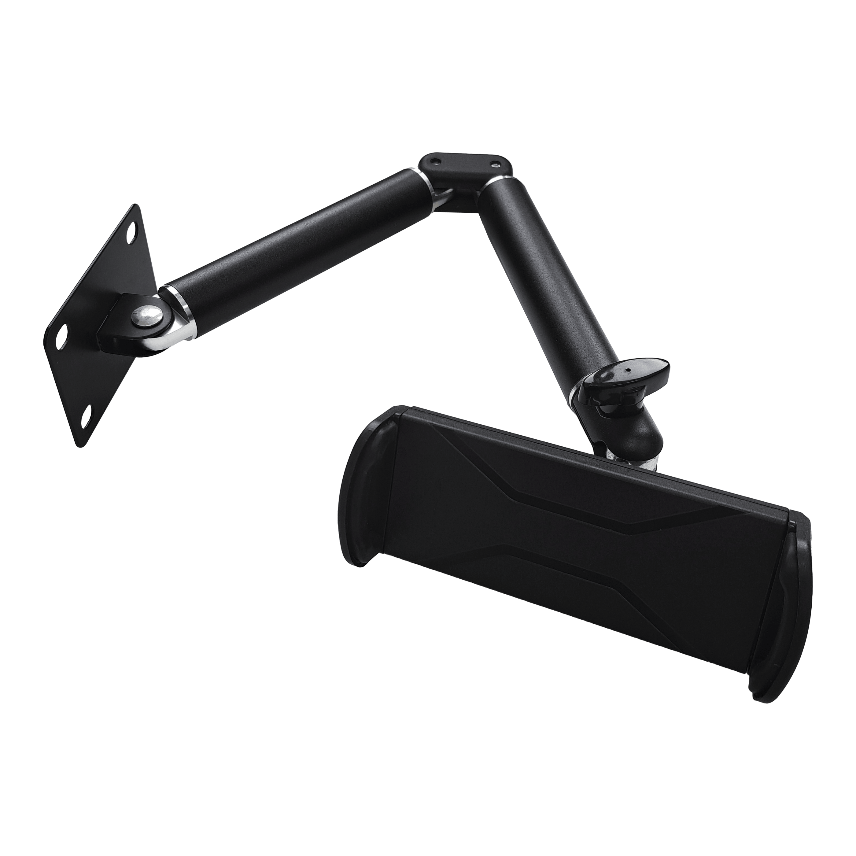 Uchwyt ścienny do tabletu McDart TABFlex z elastycznym ramieniem Dies ist die McDart TABFlex Tablet Wandhalterung mit flexiblem Arm. Sie ermöglicht eine stabile Befestigung eines Tablets an der Wand und kann flexibel ausgerichtet werden.