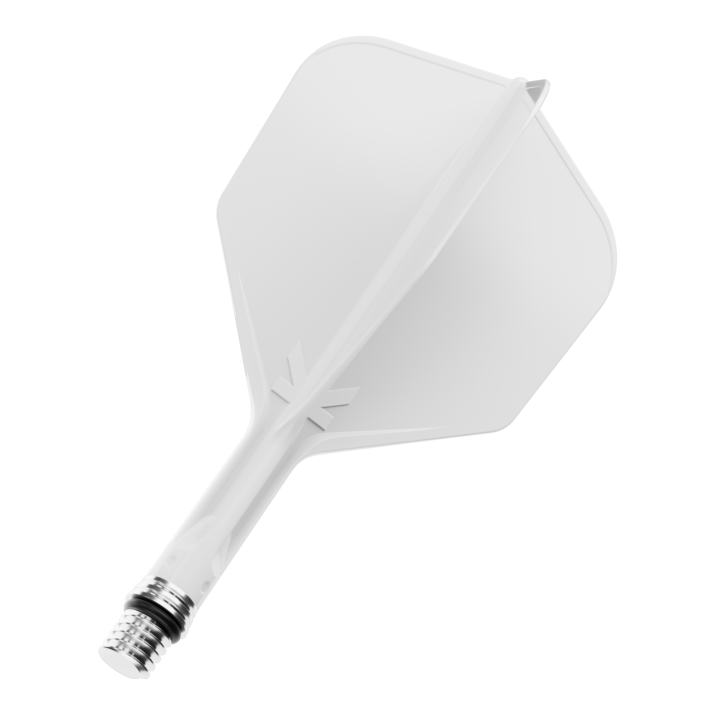 Loty Target K-Shift No6 - białe Auf dem Bild ist ein Set Flights mit dem Namen 410540_Target_KShift_No6_Flights_Wei_19mm_1 zu sehen. Die Flights sind weiß und einzeln dargestellt.