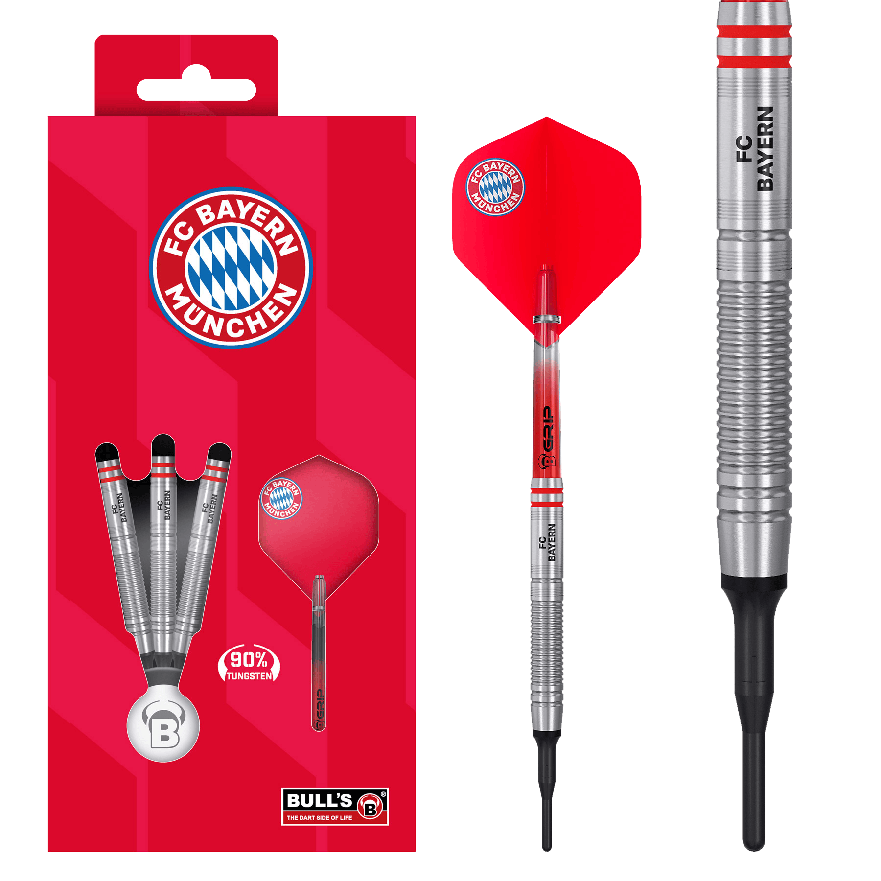 Miękkie rzutki wolframowe Bulls FC Bayern Monachium - 18g