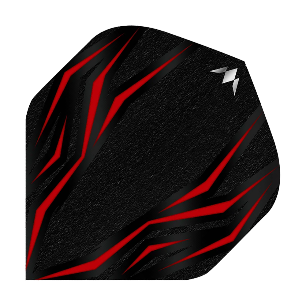 Loty Mission Lava Red nr 6 Mission Lava Red No6 Flights sind auf diesem Bild abgebildet. Die Flights sind in Rot und werden für Dartpfeile verwendet.