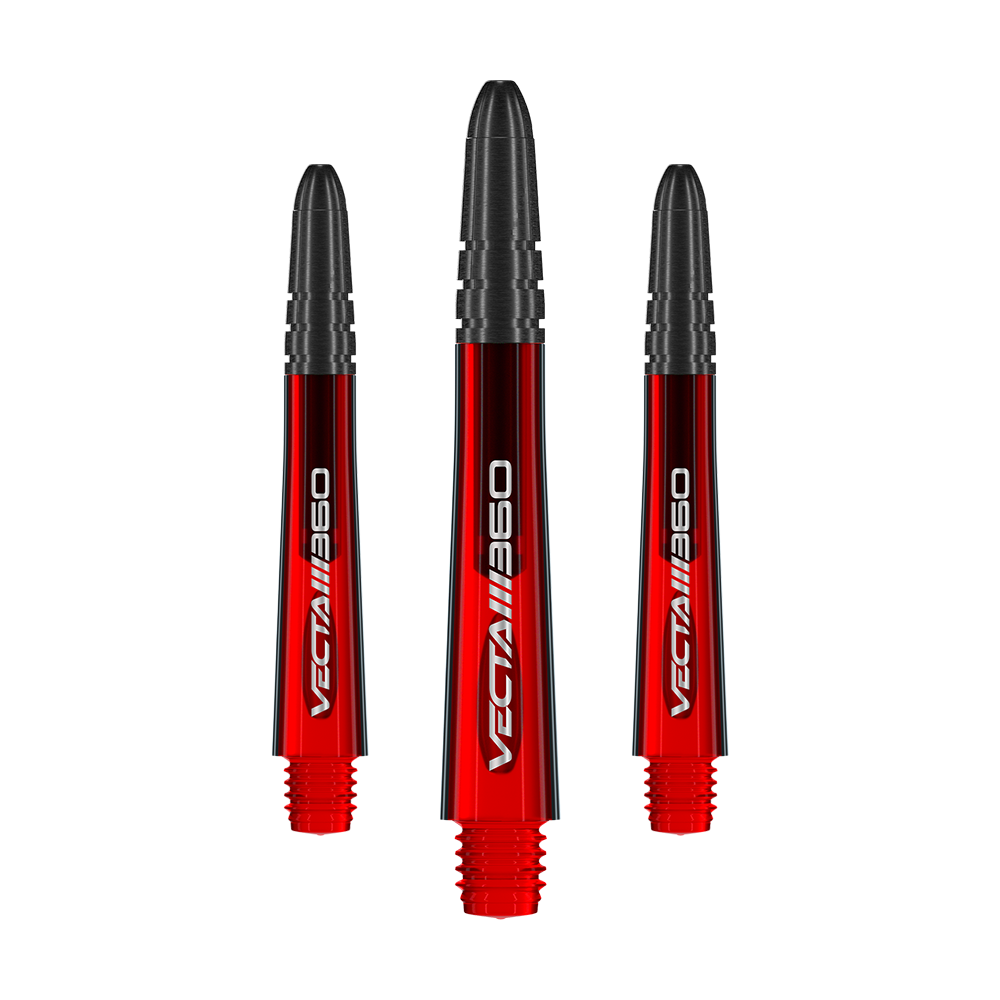 Winmau Vecta Blade 360 Shafts - Red Das Produkt zeigt einen Satz von Dart-Shafts mit dem Namen 7025-219_Winmau_Vecta_Blade360_Shafts_Rot_40mm_1Set. Die Dart-Shafts sind rot und 40 mm lang.