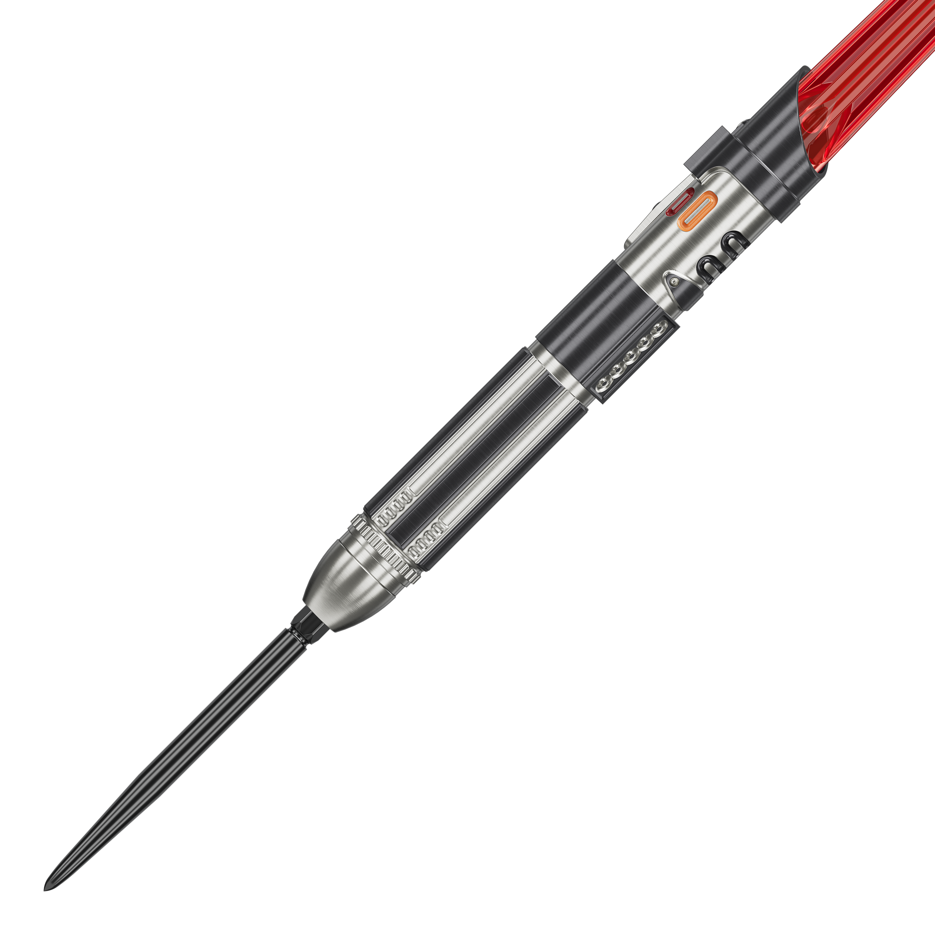 Gezeigt werden die Target Star Wars Darth Vader Light Saber Limited Edition Steeldarts - 24g. Die Dartpfeile sind eine limitierte Sonderedition mit Star Wars Thema.
