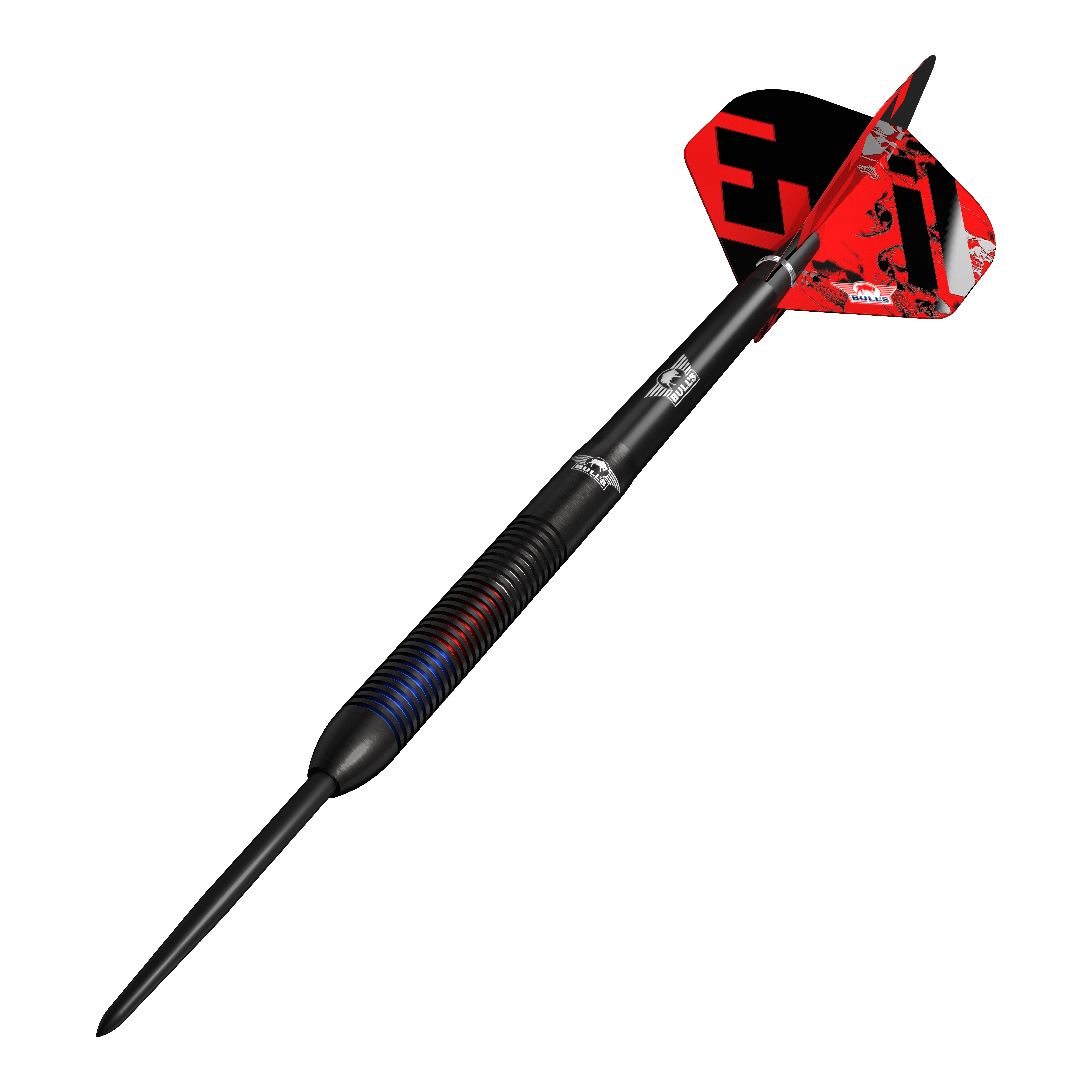 Zu sehen sind die Bulls NL Karel Sedlacek E2 Steeldarts mit 24 Gramm. Das Produkt wird aus einer anderen Perspektive dargestellt.