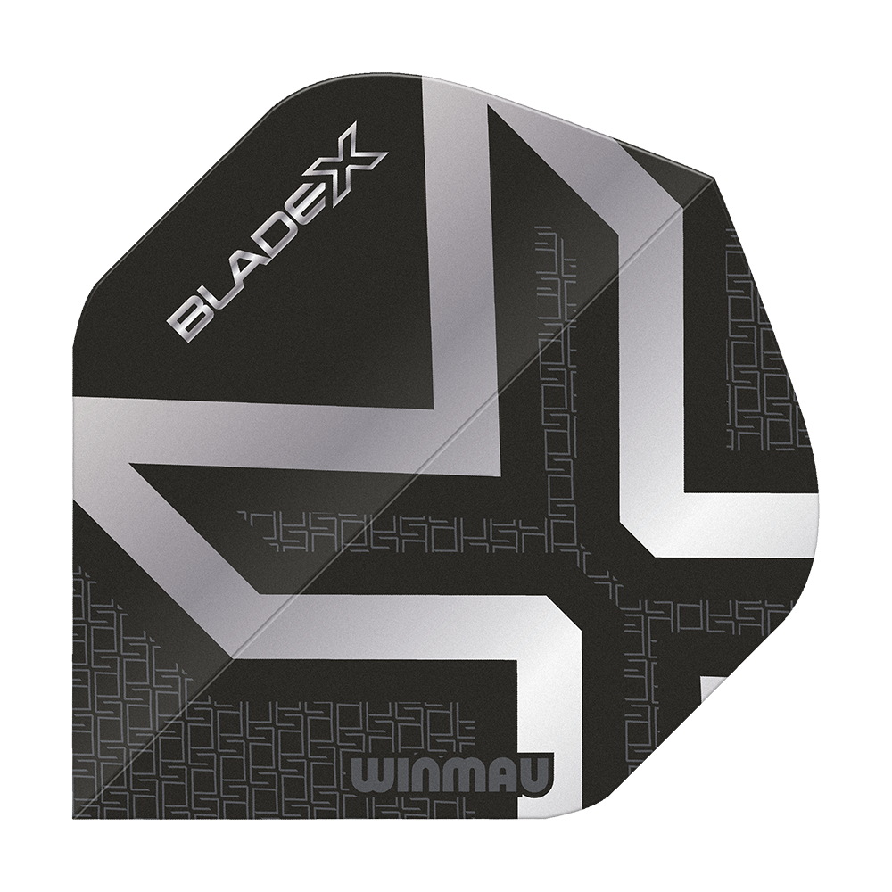 Winmau Prism Delta Blade X Metallic Silver No2 Standardowe lotki Dies ist ein Winmau Prism Delta Blade X Metallic Silver No2 Standard Flight. Das Bild zeigt das Produkt in silberner Farbe.