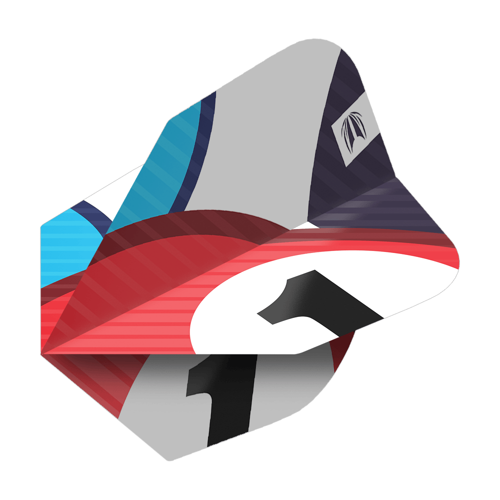 337217_Target_ProUltra_3Sets_Chicane_Blue_No6_Flights_2 Dieses Bild zeigt die Target Pro Ultra Chicane Blue No6 Flights, die in drei Sets erhältlich sind. Die Flights haben ein modernes Design mit blauen, roten und weißen Farbakzenten.