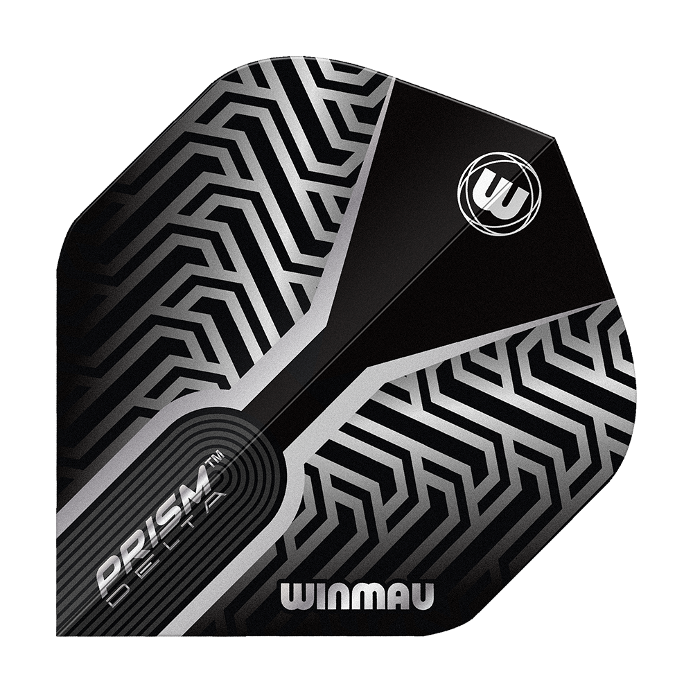 Das Bild zeigt die Winmau Prism Delta Silver No2 Standard Flights. Diese Flights sind für den Einsatz an Dartpfeilen geeignet.