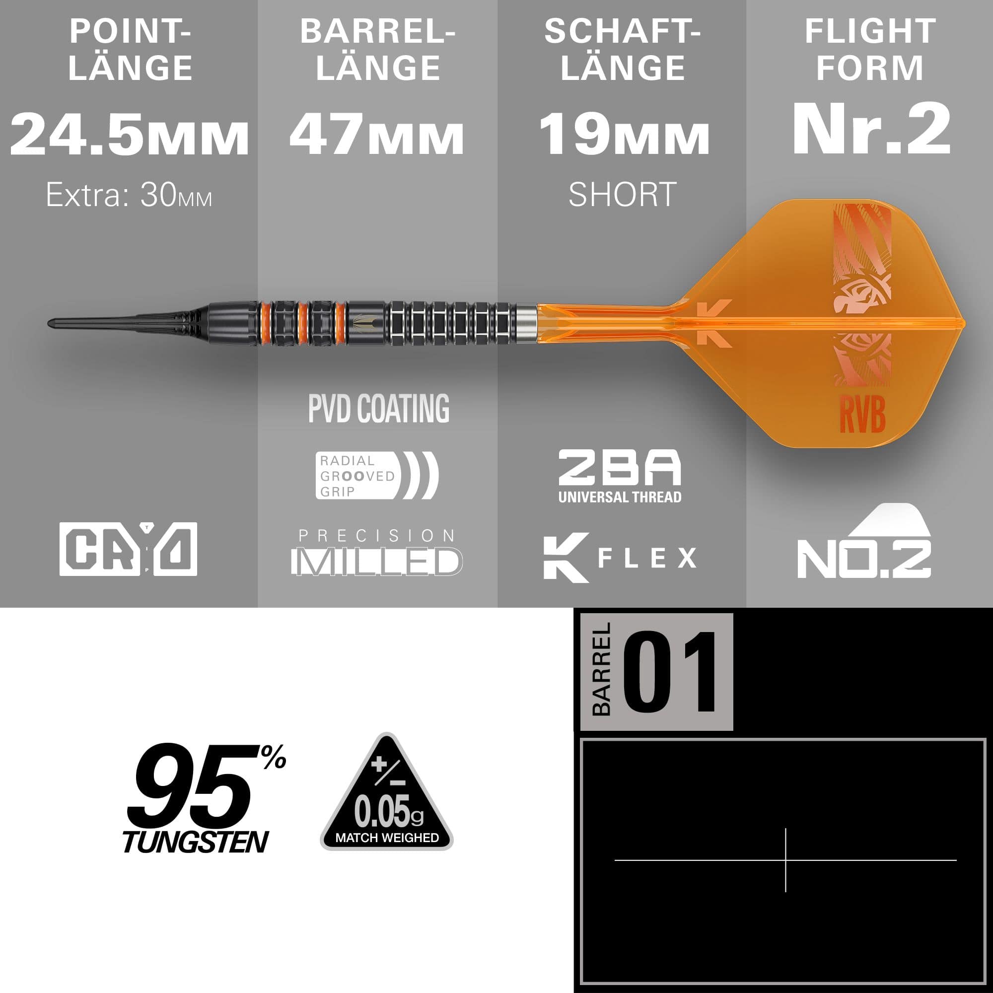 Miękkie rzutki Target Raymond Van Barneveld 95K - 20g