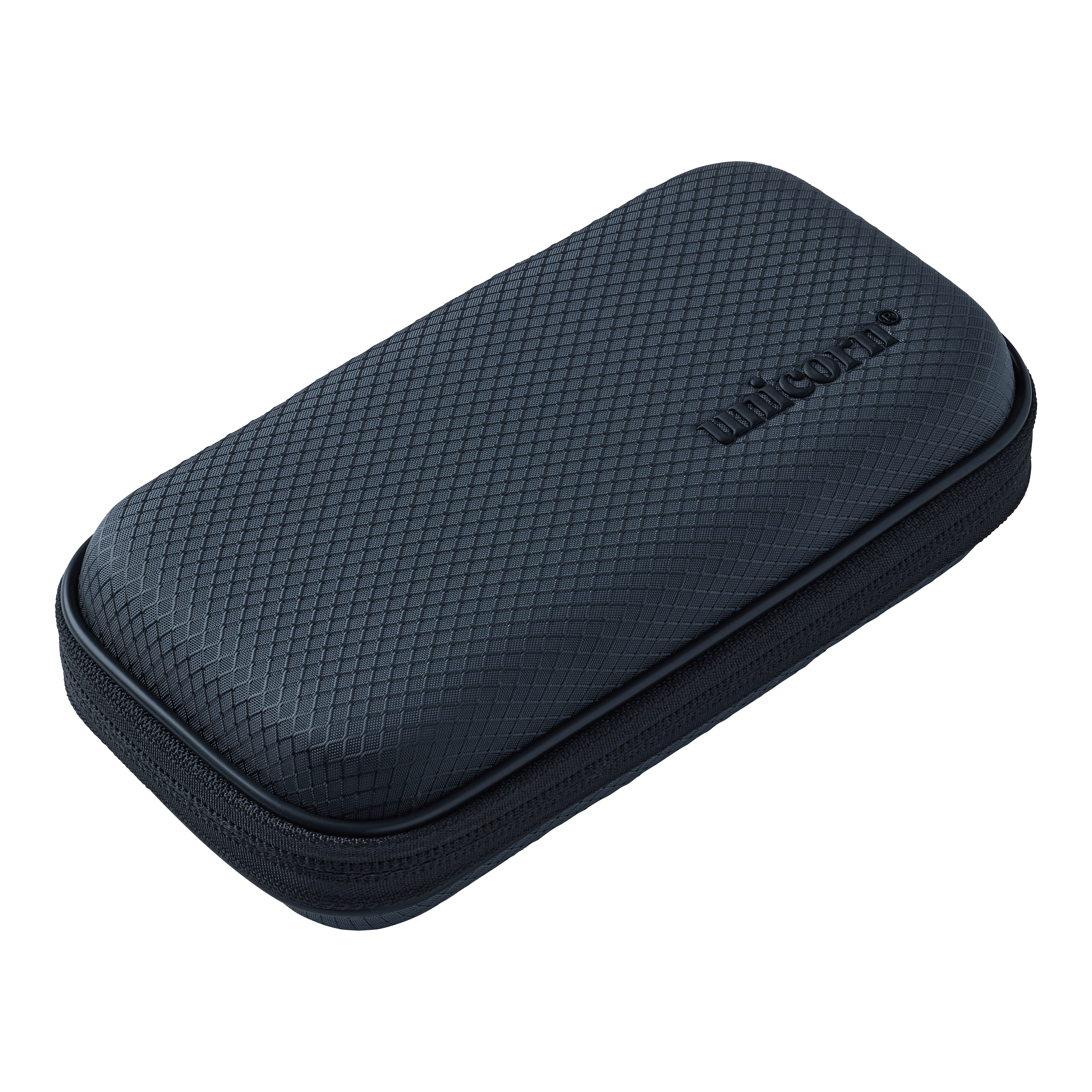 Die Abbildung zeigt das Unicorn Vanguard Small Dartcase in Grau. Diese Darttasche ist kompakt und für den sicheren Transport von Darts geeignet.