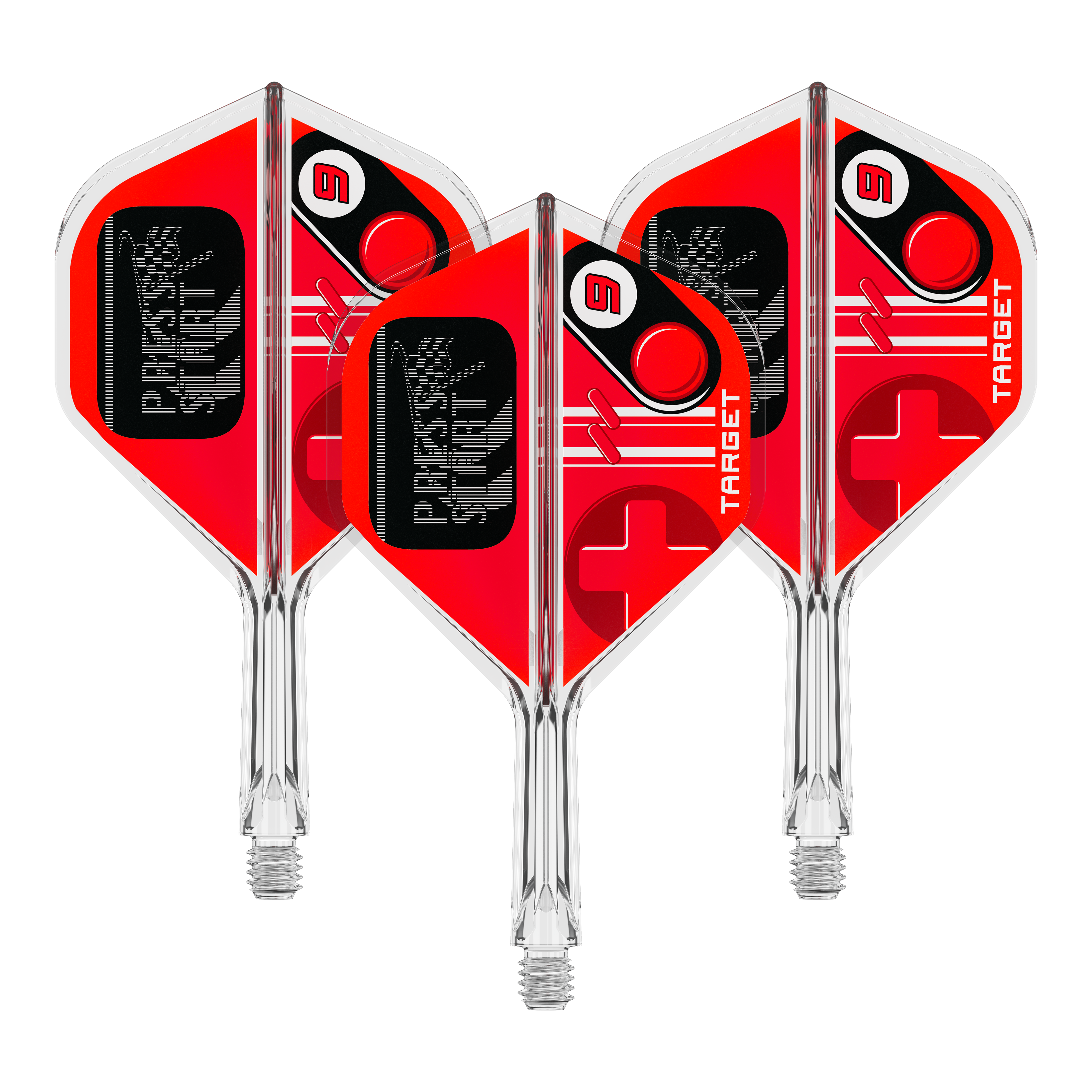 Target K-Flex Press Start No2 Standardowe przeloty Auf dem Bild ist ein Set Flights für Darts mit dem Namen 410585 Target K-Flex PressStart No2 Standard 19mm zu erkennen. Es ist ein Produkt zur Ausstattung von Dartpfeilen.