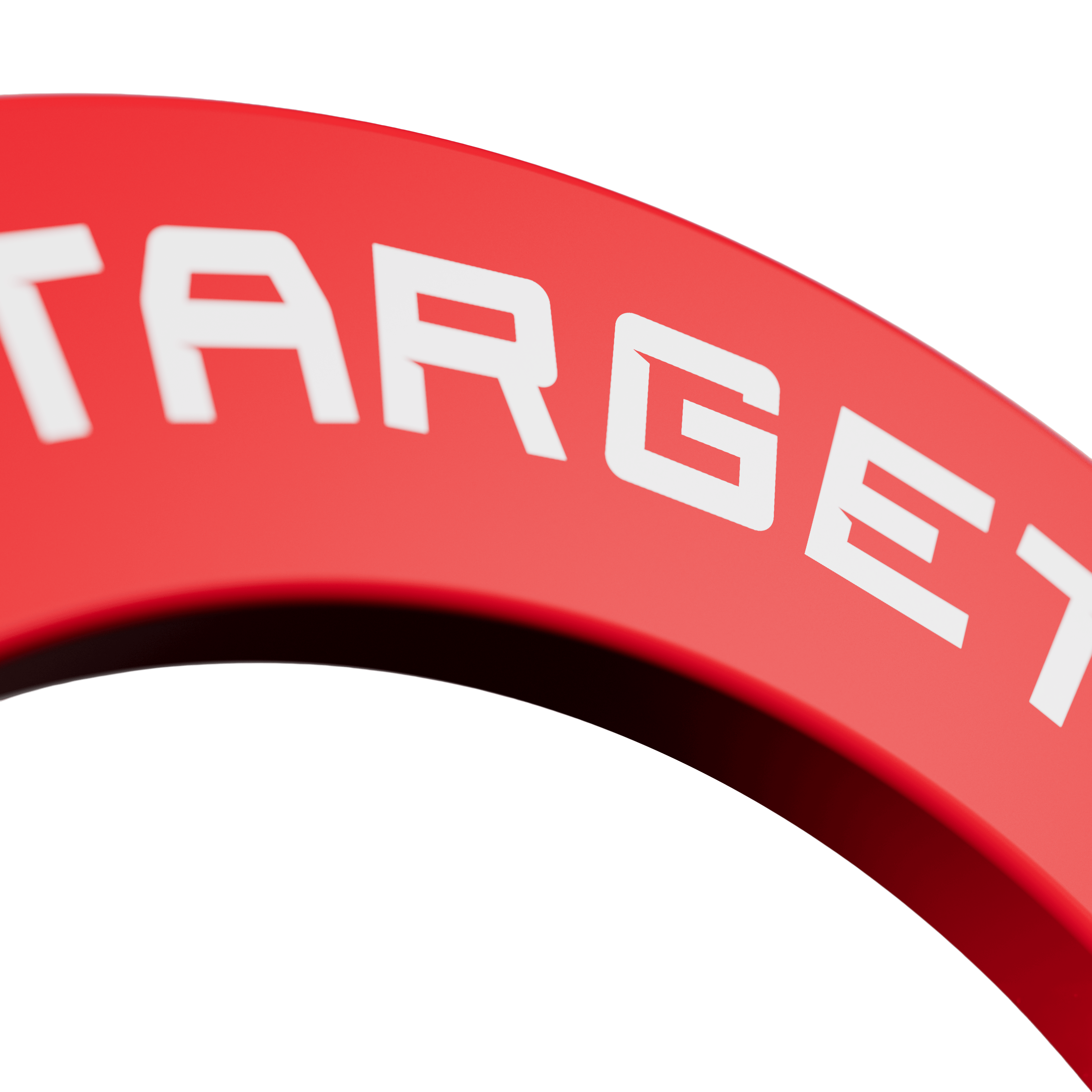 Tarcza do darta z wycięciem Target Das Produkt zeigt eine rote Dartboard-Umrandung. Die Perspektive kommt von oben.