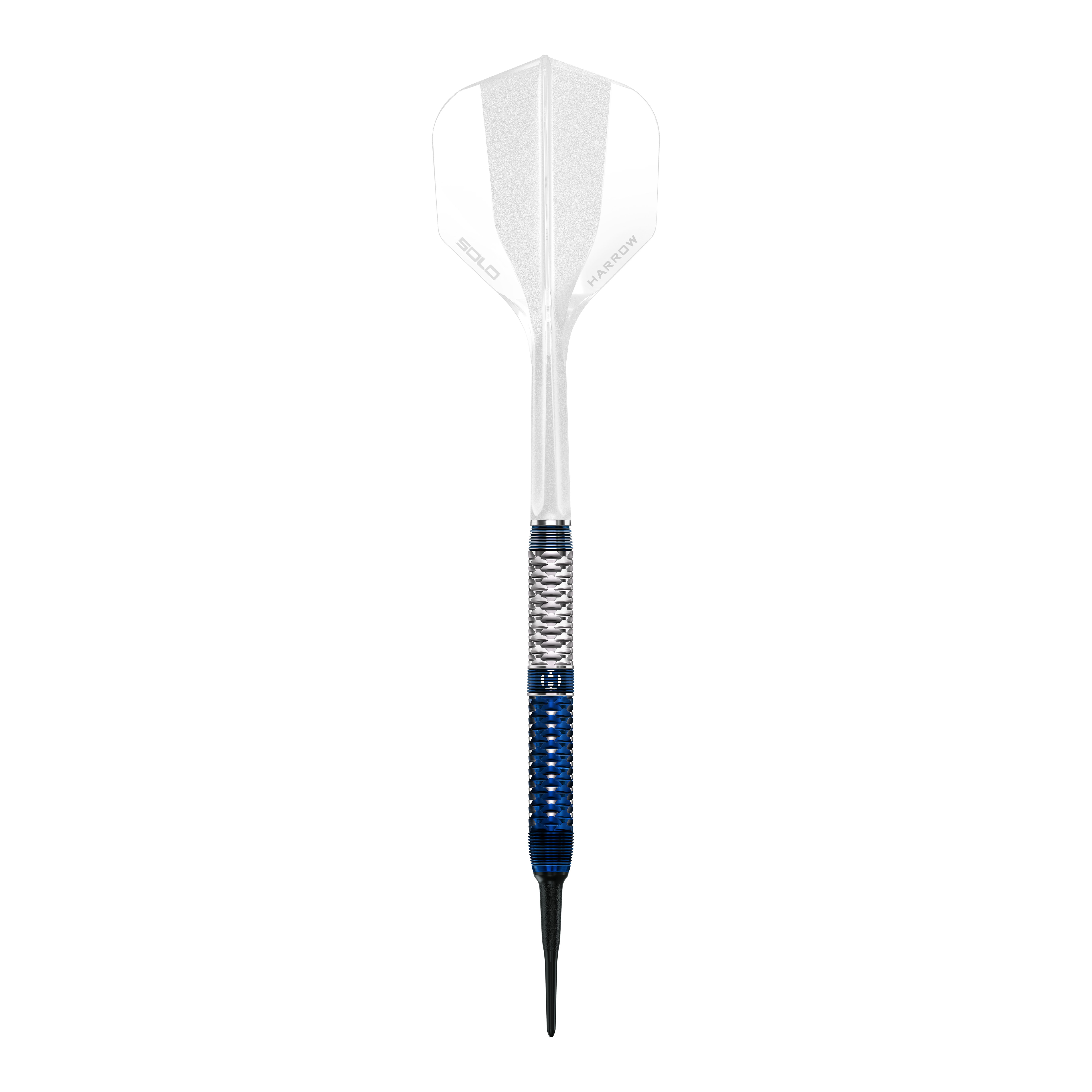 Harrows GEO Parallel Softdarts Dieses Bild zeigt einen Harrows GEO Parallel Softdart in Großaufnahme. Das Produkt steht für Genauigkeit und Qualität beim Dartsport.