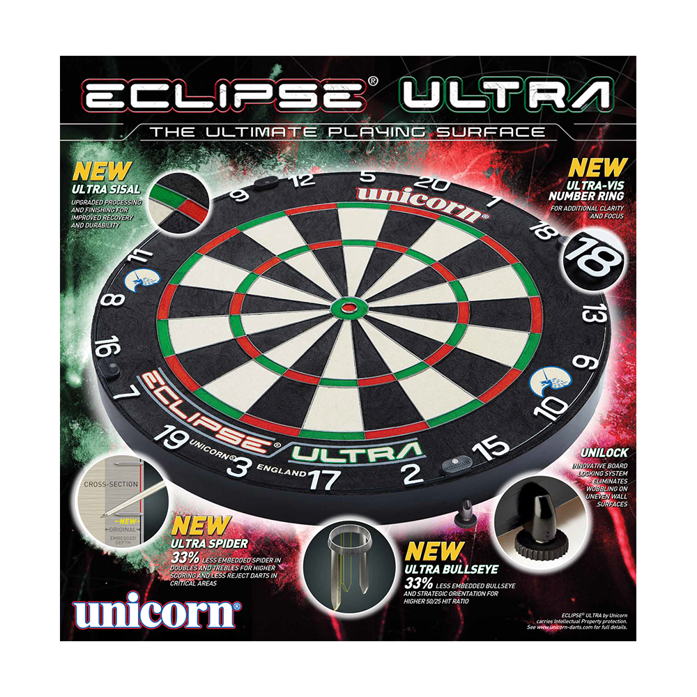 Stalowa tarcza do darta Unicorn Eclipse Ultra