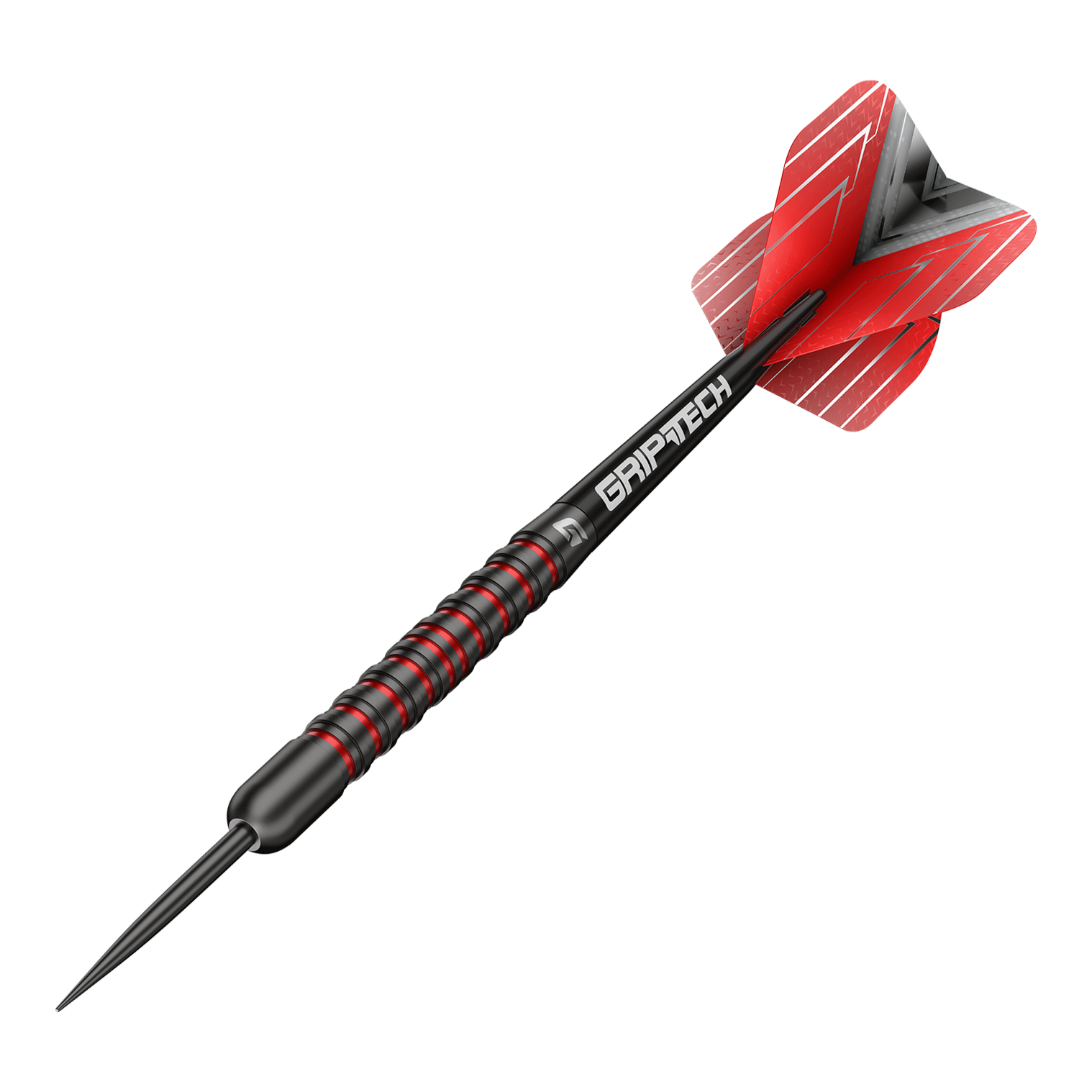 Das Foto zeigt die GOAT Podium Black Steeldarts. Diese Steeldarts überzeugen durch ihr elegantes schwarzes Design.
