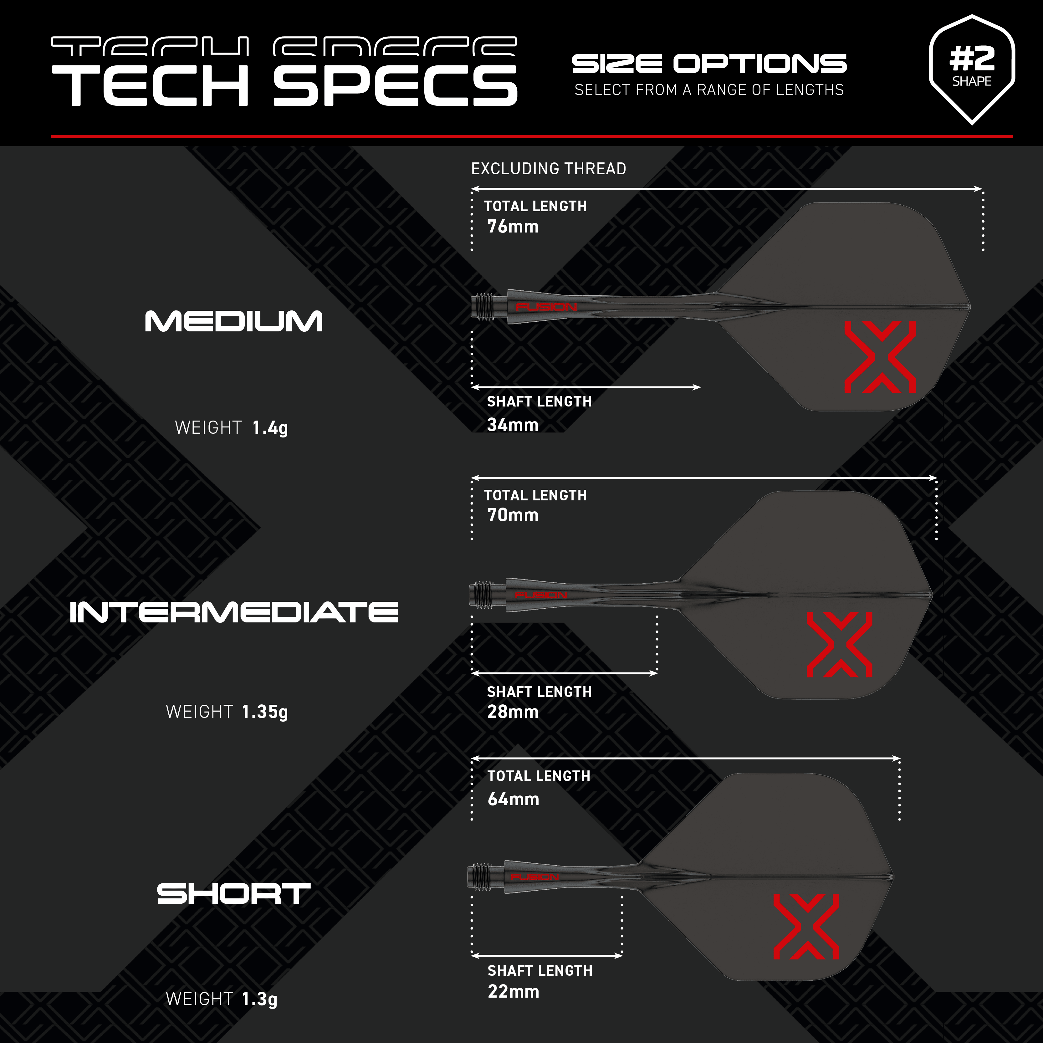 System wałów lotniczych Winmau Fusion Blade X No2 Standard – czarny Auf dem Bild ist das Winmau Fusion Blade X No2 Standard Flight-Shaft-System in Schwarz zu sehen. Dieses Produkt wird bei Dartspielen verwendet.