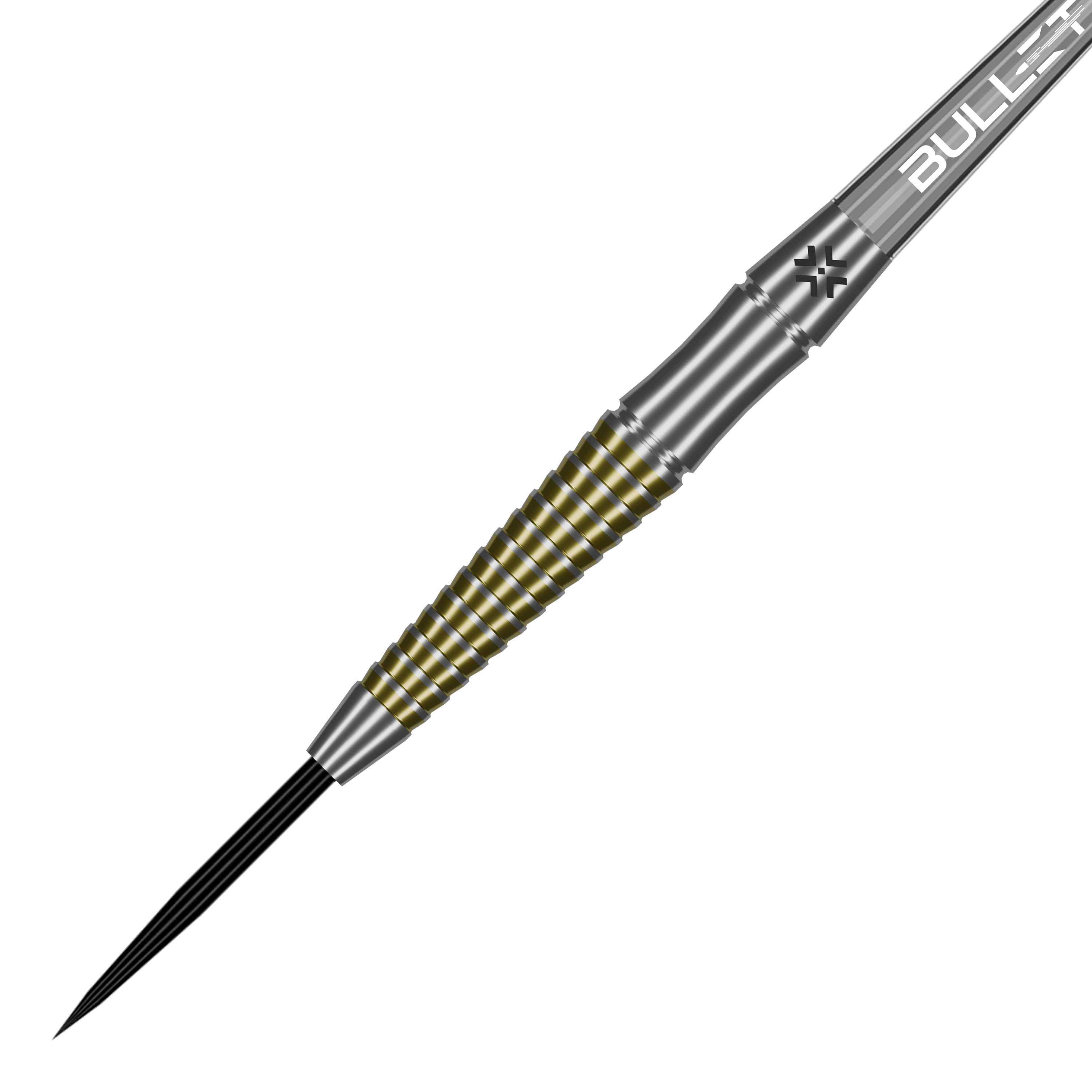 Stalowe lotki Bullet Fang Abgebildet sind die Bullet Fang Steeldarts aus Seitenansicht. Die Darts werden im Profil dargestellt.