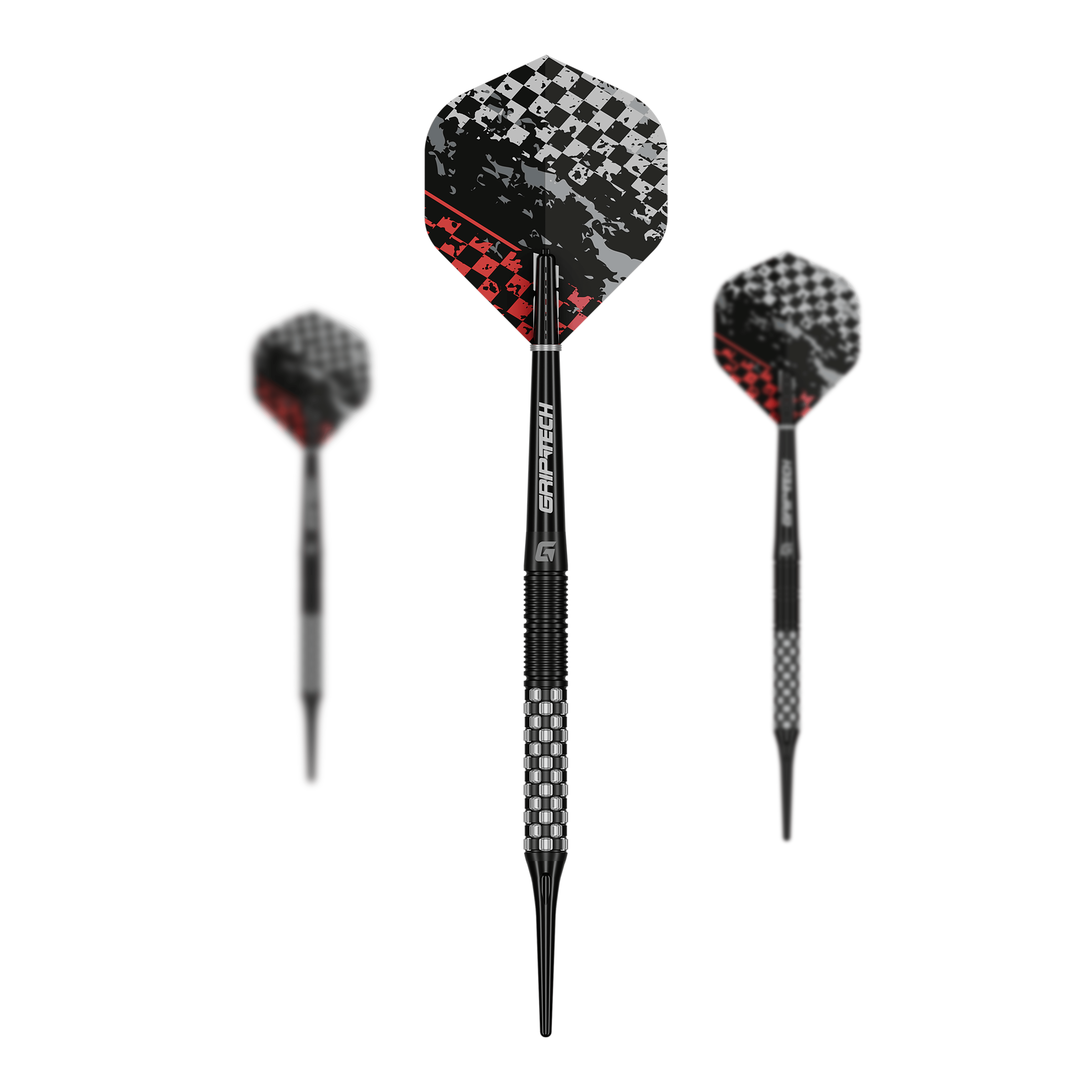 Miękkie lotki GOAT Finish Line - 20g Das Bild zeigt die GOAT Finish Line Tungsten Softdarts mit einem Gewicht von 20g. Die Darts sind für das Softdartspiel konzipiert.