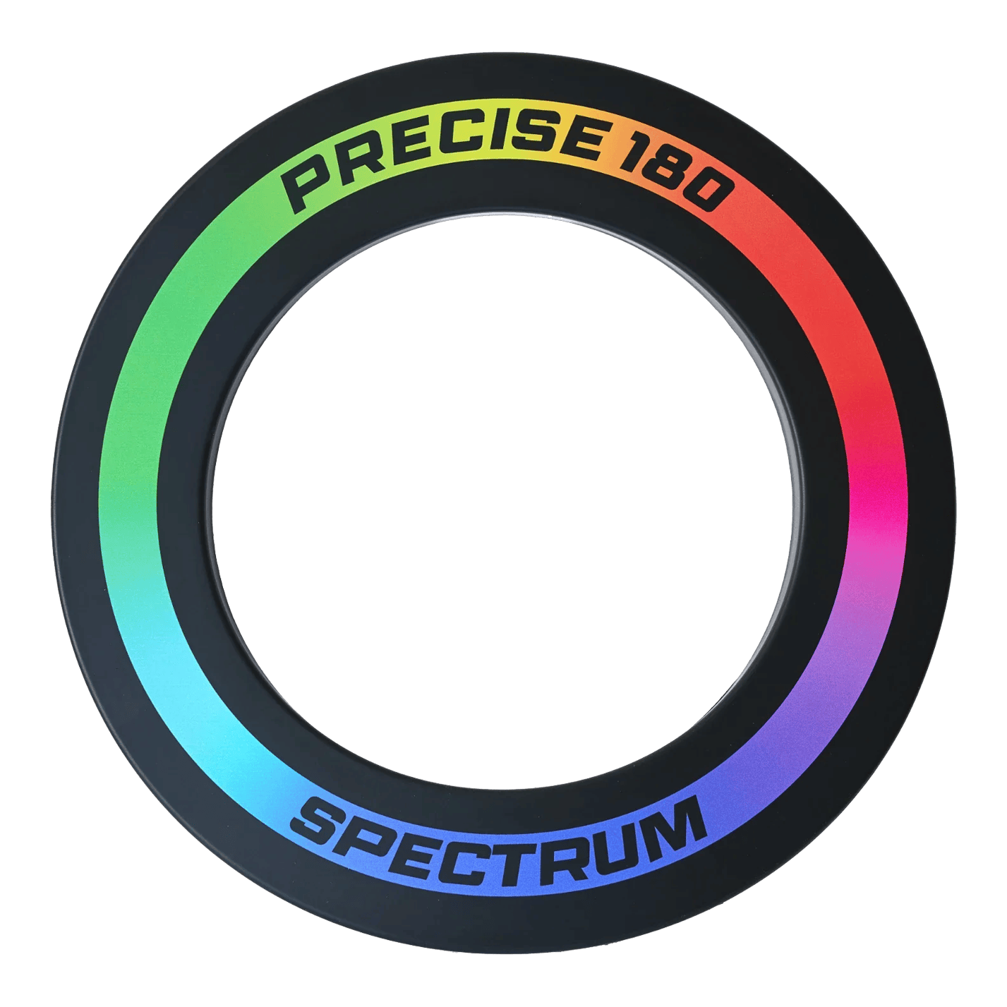 Das Bild zeigt den Precise 180 Spectrum Dartboard Surround. Die Umrandung dient als Schutz und Dekoration für das Dartboard.