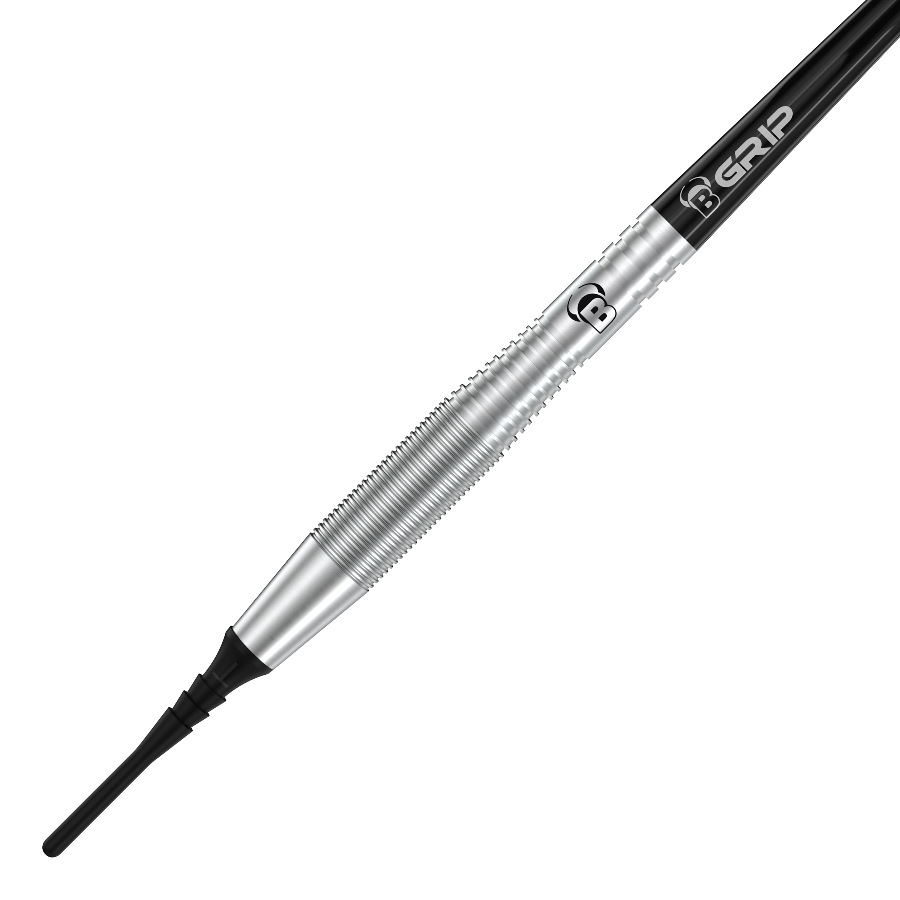 Bulls Martin Schindler TW80 miękkie lotki - 18g Auf dem Bild ist ein Bulls Martin Schindler TW80 Softdart mit einem Gewicht von 18g zu sehen. Der Dart hat ein silbernes, geriffeltes Griffstück und eine schwarze Spitze.