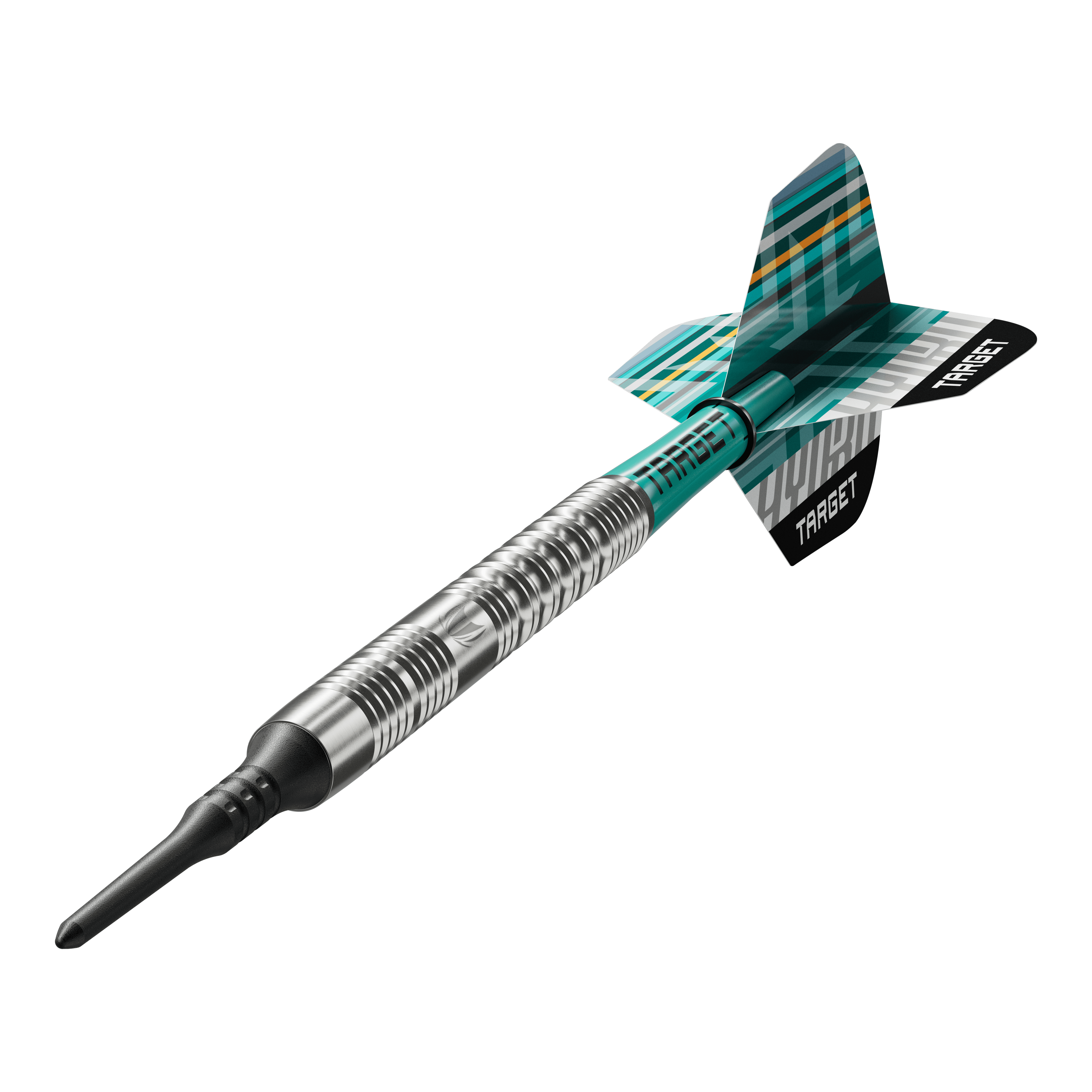 Target Hydro 12 miękkich rzutek Hier sieht man die Target Hydro 12 Softdarts. Sie eignen sich gut für Freizeit und Wettkampf.
