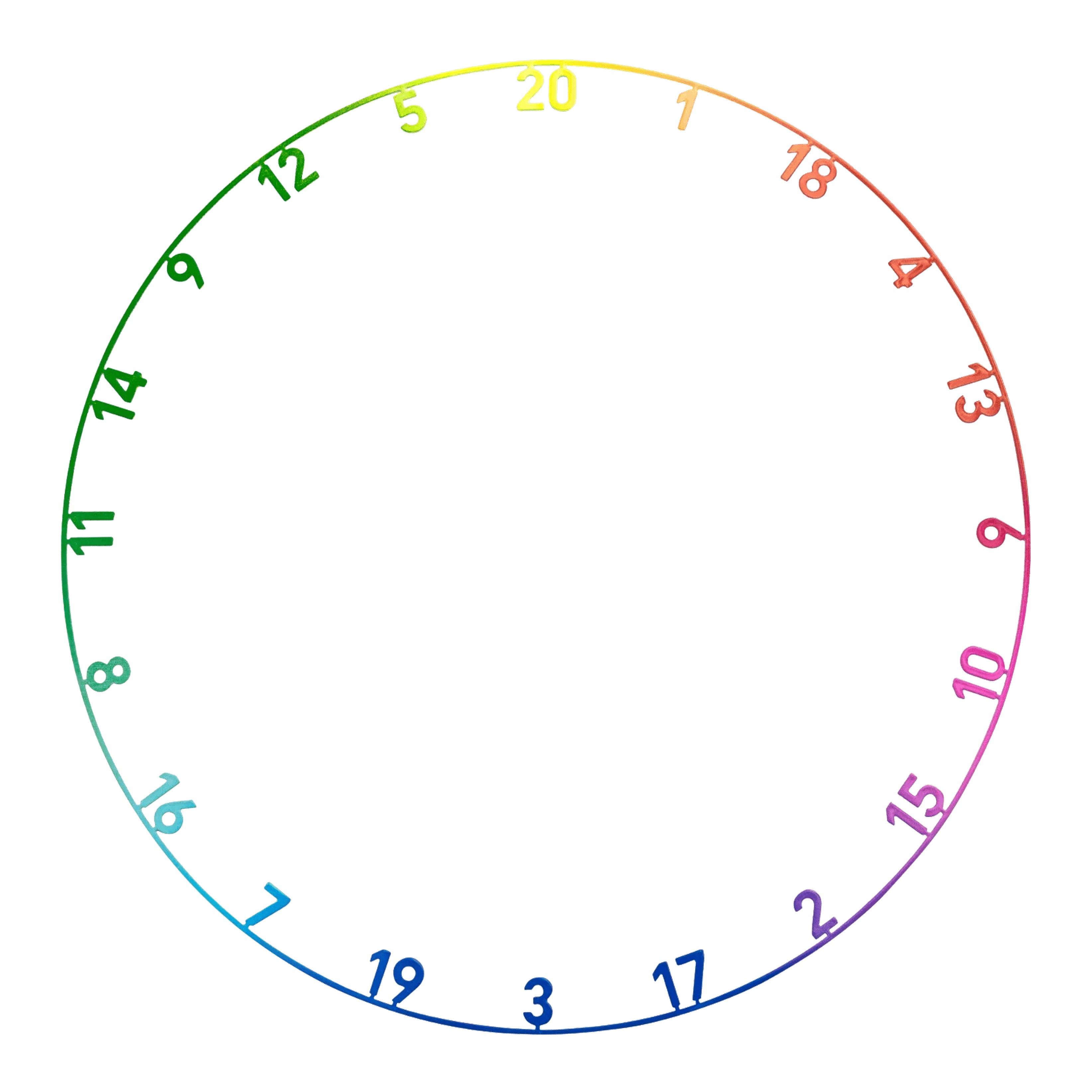 Precyzyjna stalowa tarcza do darta Endorphine 180 z pierścieniem numerycznym - Spectrum Auf dem Bild sieht man das Precise 180 Endorphine Steeldartboard mit Nummernring in der Ausführung Spectrum. Das Dartboard ist deutlich und detailreich zu sehen.