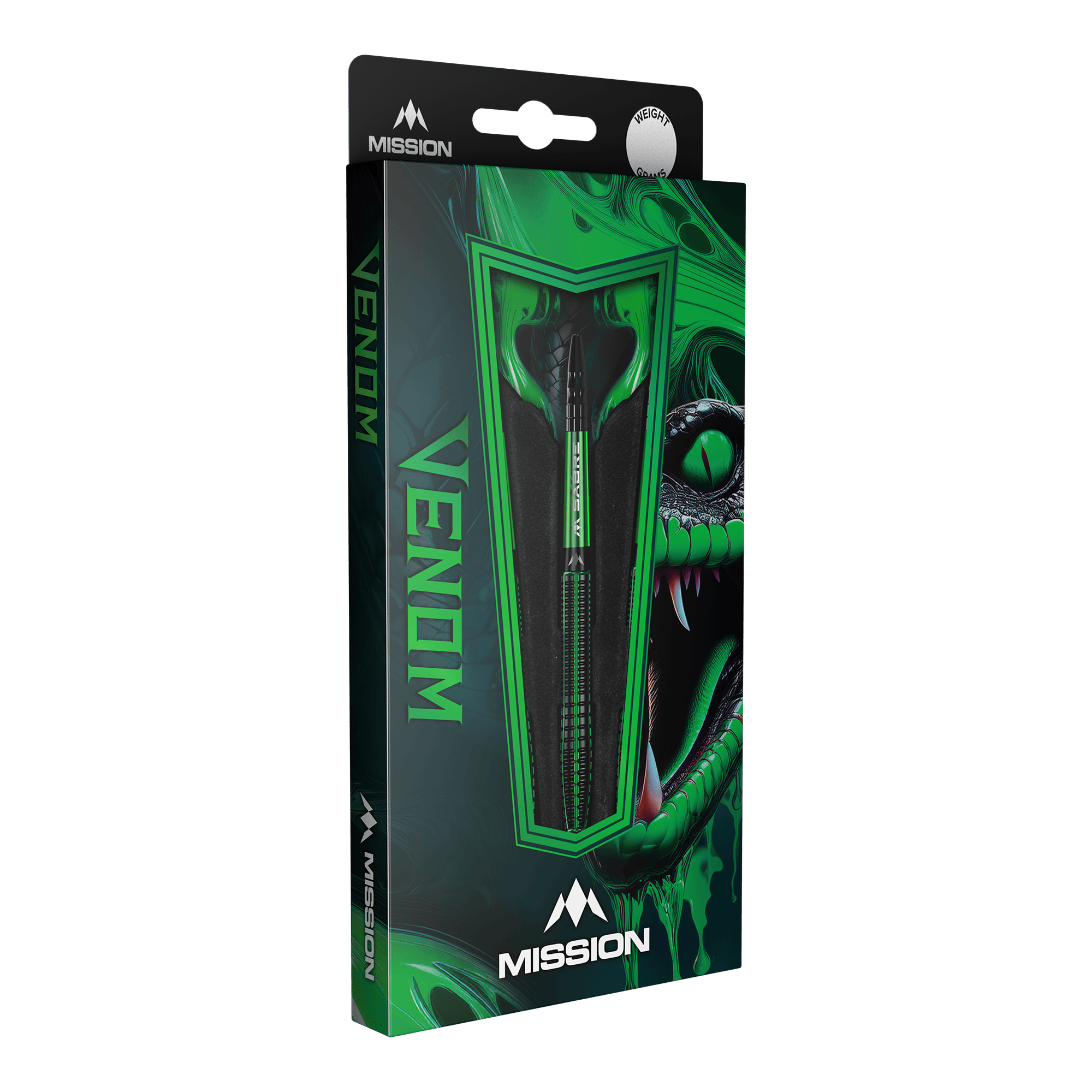 Stalowe rzutki Mission Venom Mehrere Mission Venom Steeldarts liegen nebeneinander. Die Oberfläche ist fein strukturiert.