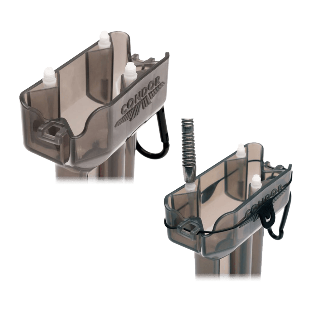 Futerał na lotki Condor DUAL Das Bild zeigt den Condor DUAL Dartcase in transparenter Ausführung. Die Darttasche bietet Platz zur sicheren Aufbewahrung von Dartpfeilen und Zubehör.