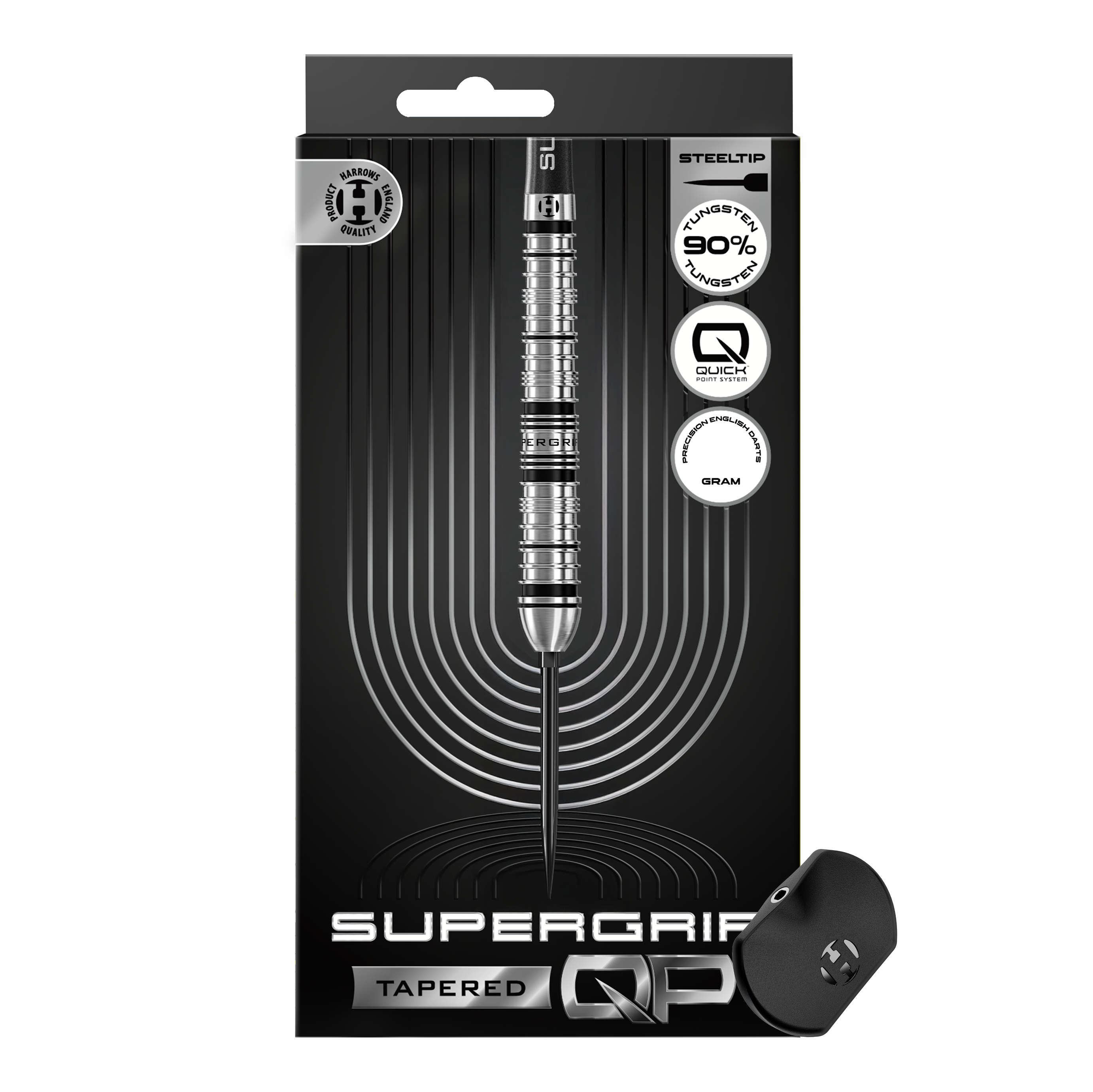 Lotki stalowe Harrows Supergrip Tapered Quick Point Zu sehen sind die Harrows Supergrip QP Tapered Quick Point Steeldarts. Die Darts bieten ein modernes Design und optimale Spieleigenschaften.