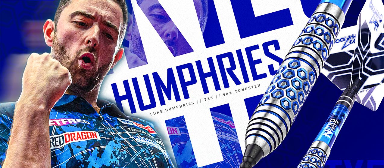 Das Bild zeigt ein Produkt mit dem Dateinamen 2025-12_LP_RedDragon_Humphries. Vermutlich handelt es sich um einen Dartartikel aus der Humphries-Serie.