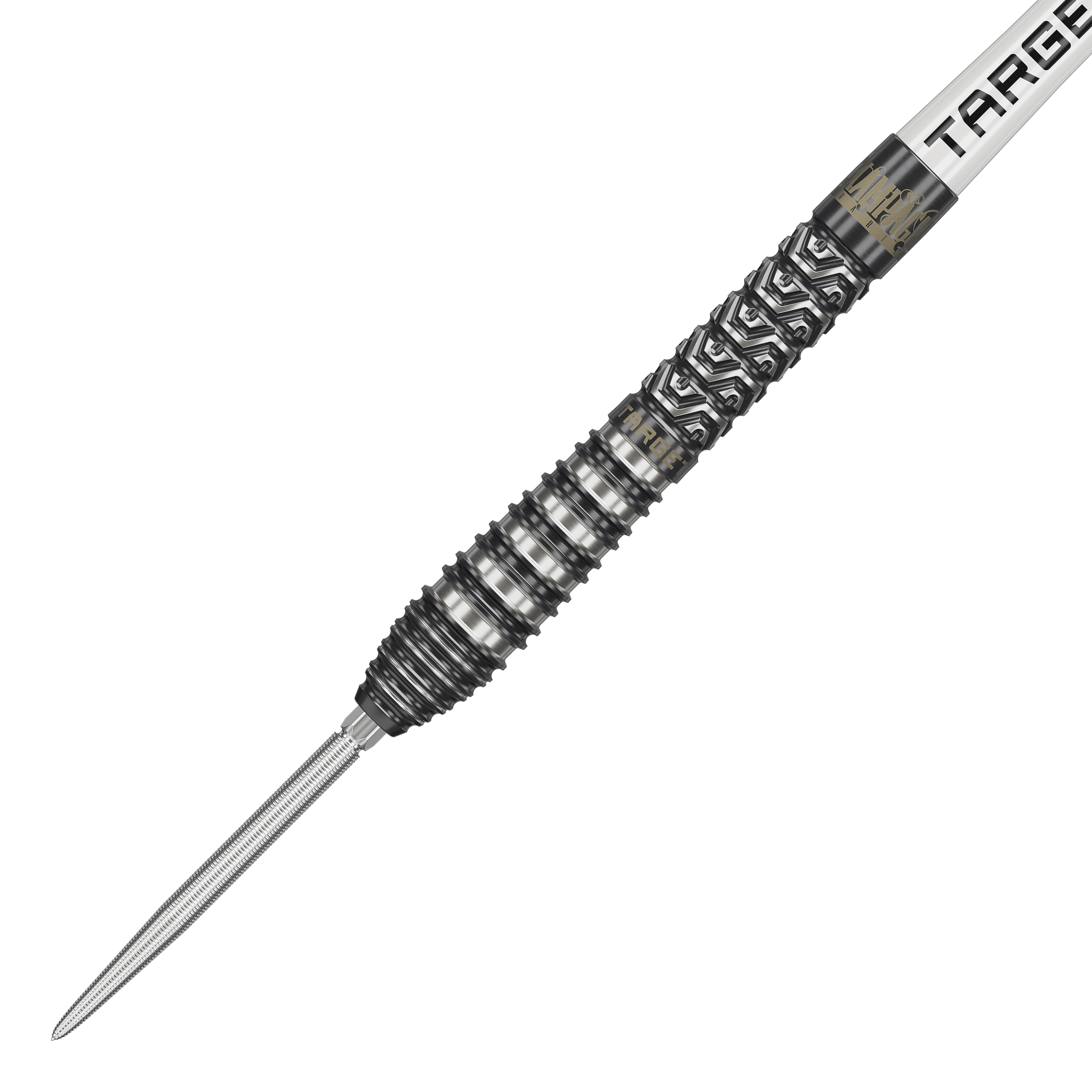 Stalowe lotki Target Charlie Manby Swiss Points Das Bild zeigt Target Charlie Manby Swiss Points Steeldarts. Ein Steeldart aus der Kollektion wird dargestellt.
