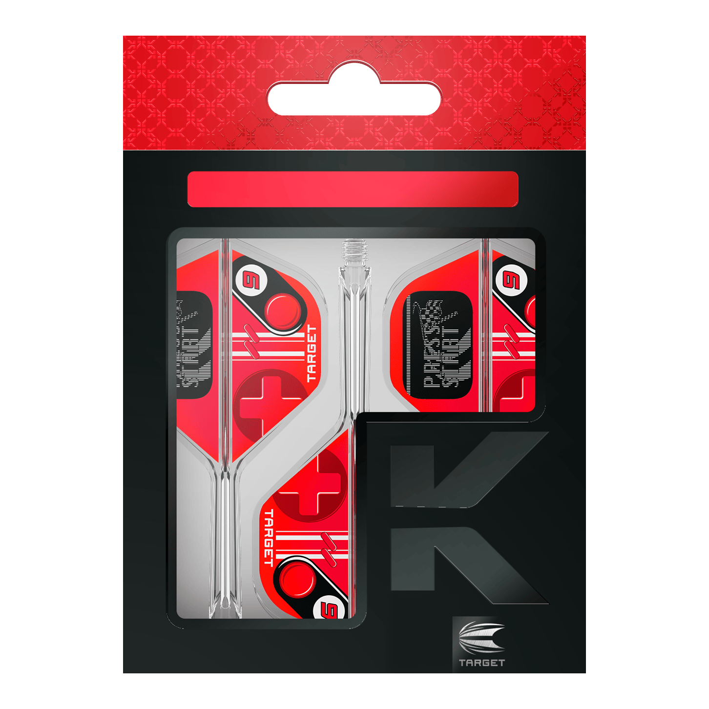 Abgebildet sind die Target K-Flex Press Start No2 Standard Flights. Es handelt sich um stabile Dartflights in Standardform.