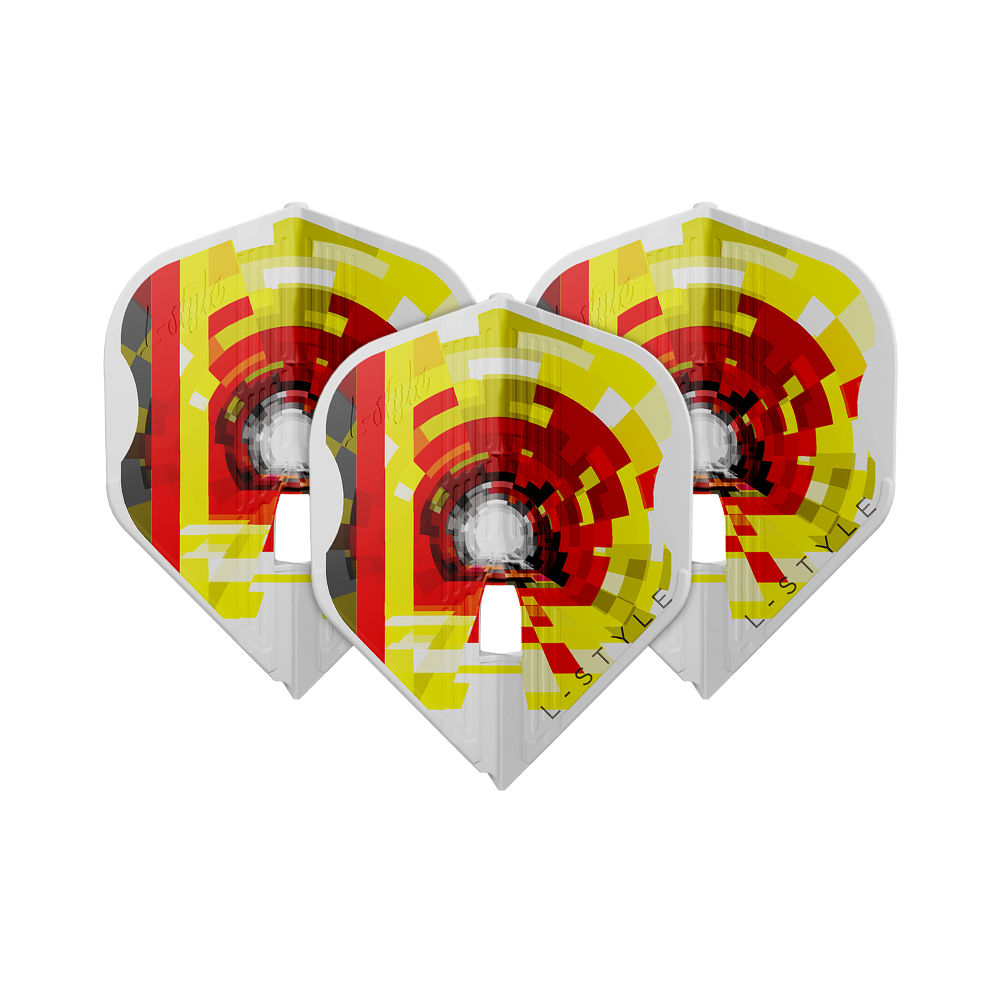 L-Style Kai Gotthardt V1 White KAMI L1PRO Flights Das Bild zeigt die L-Style Kai Gotthardt V1 White KAMI L1PRO Flights. Es handelt sich um spezielle Dart-Flights in Weiß.