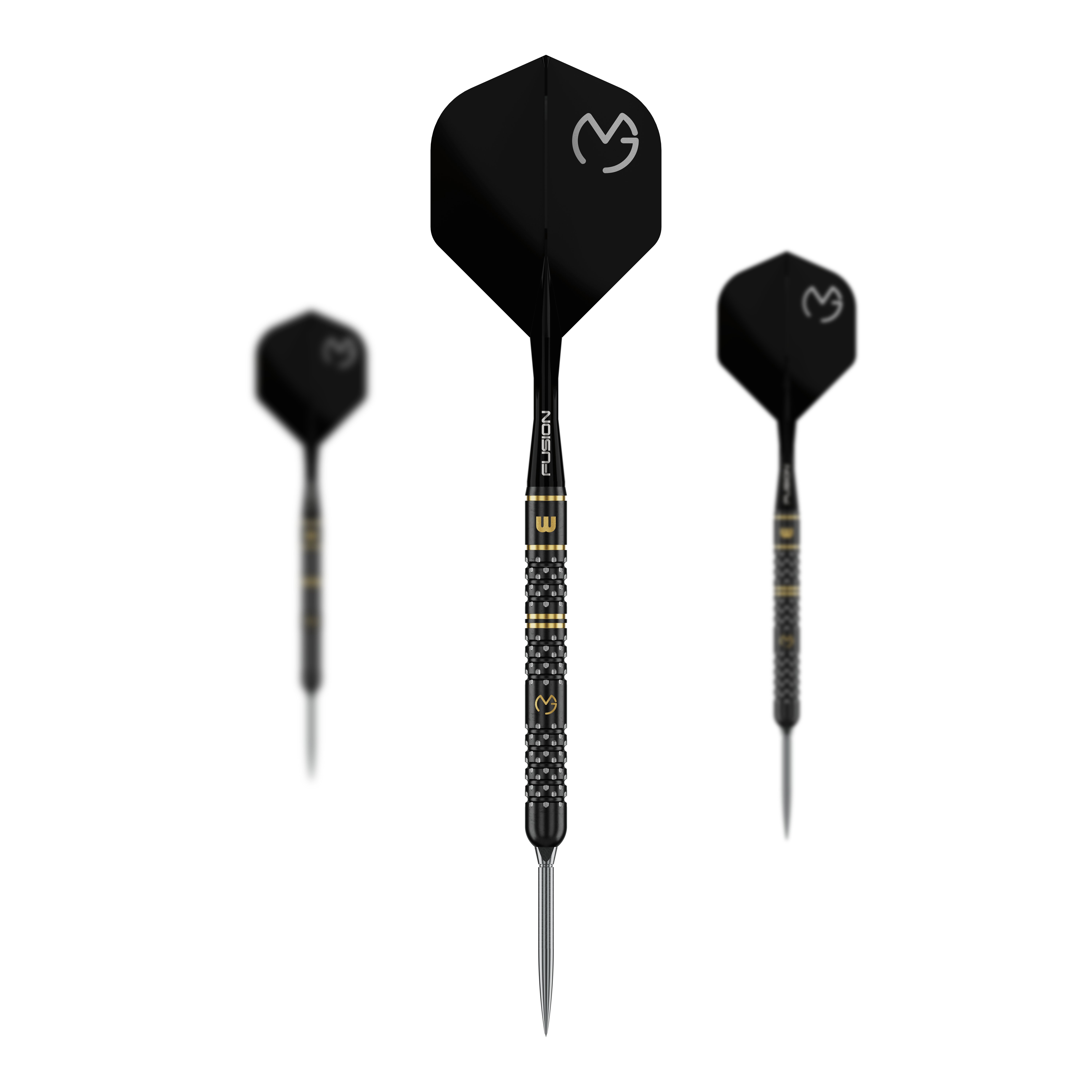 Stalowe rzutki Winmau Michael Van Gerwen W-MAX Switch Point Das Bild zeigt Winmau Michael Van Gerwen W-MAX Switch Point Steeldarts als Set. Mehrere Darts sind enthalten.