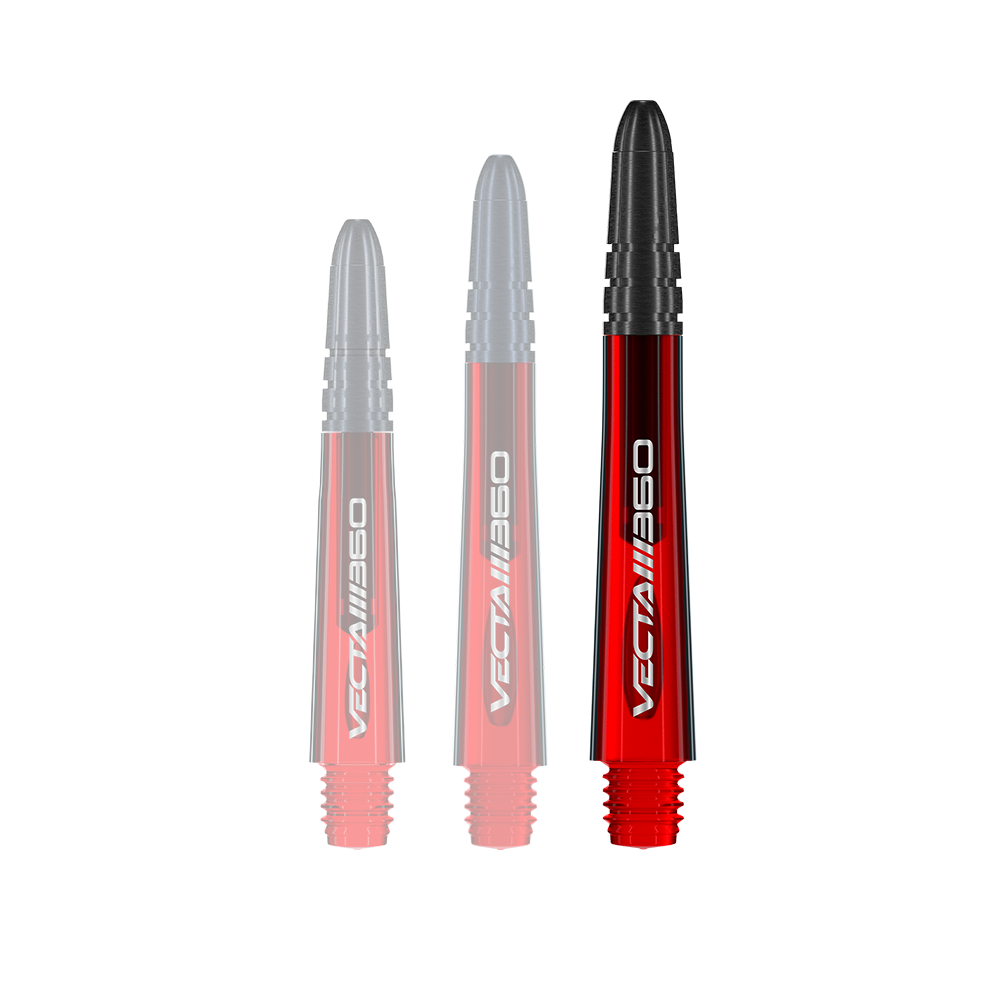Winmau Vecta Blade 360 Shafts - Red Dieses Bild zeigt einen roten Dart-Schaft mit dem Namen 7025-219_Winmau_Vecta_Blade360_Shafts_Rot_40mm_1. Das Produkt ist 40 mm lang und hat ein schlichtes Design.