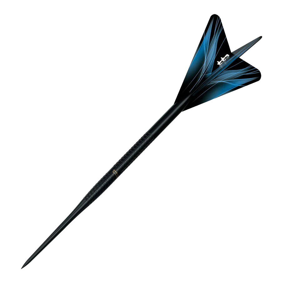 Caliburn TTD Complete Titanium T1 Black Steeldarts - 5g Das Bild zeigt den Caliburn TTD Complete Titanium T1 Black Steeldarts - 5g. Der Dartpfeil besticht durch sein schwarzes Titan-Finish.