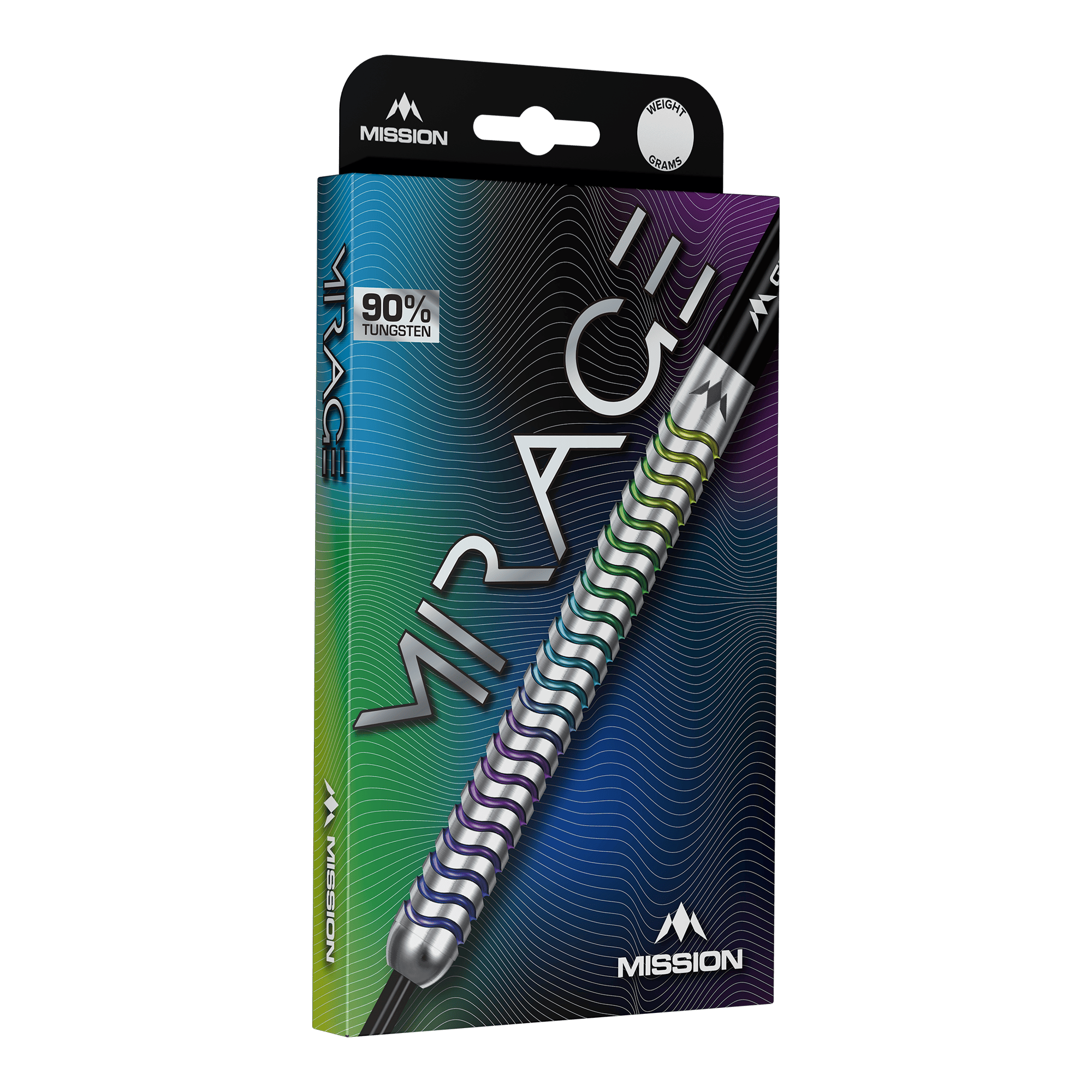 Lotki stalowe Mission Mirage Mission Mirage Steeldarts sind klassische Steeldarts für präzises Spiel. Das Bild zeigt das Produkt in Detailansicht.